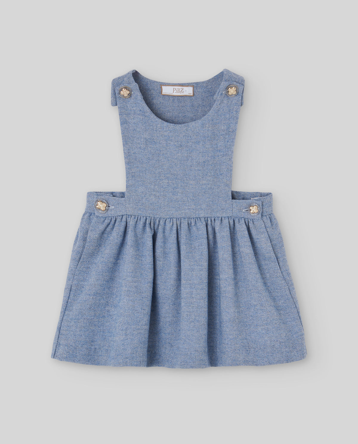 Conjunto blusa estampada e vestido azul da Paz Rodriguez "Ponte"