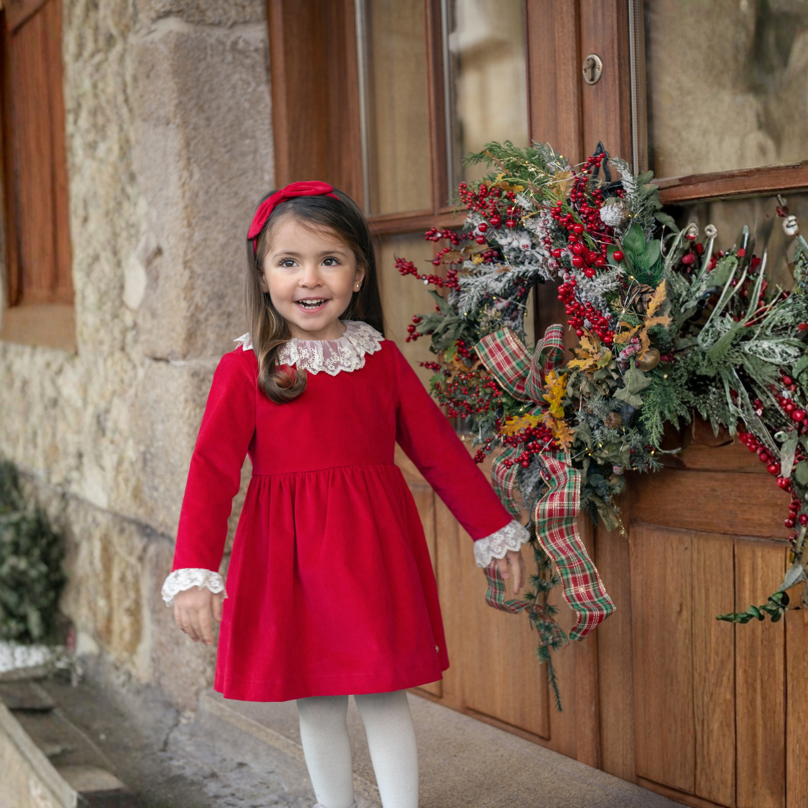 Vestido menina vermelho da Paz Rodriguez "Nadal"