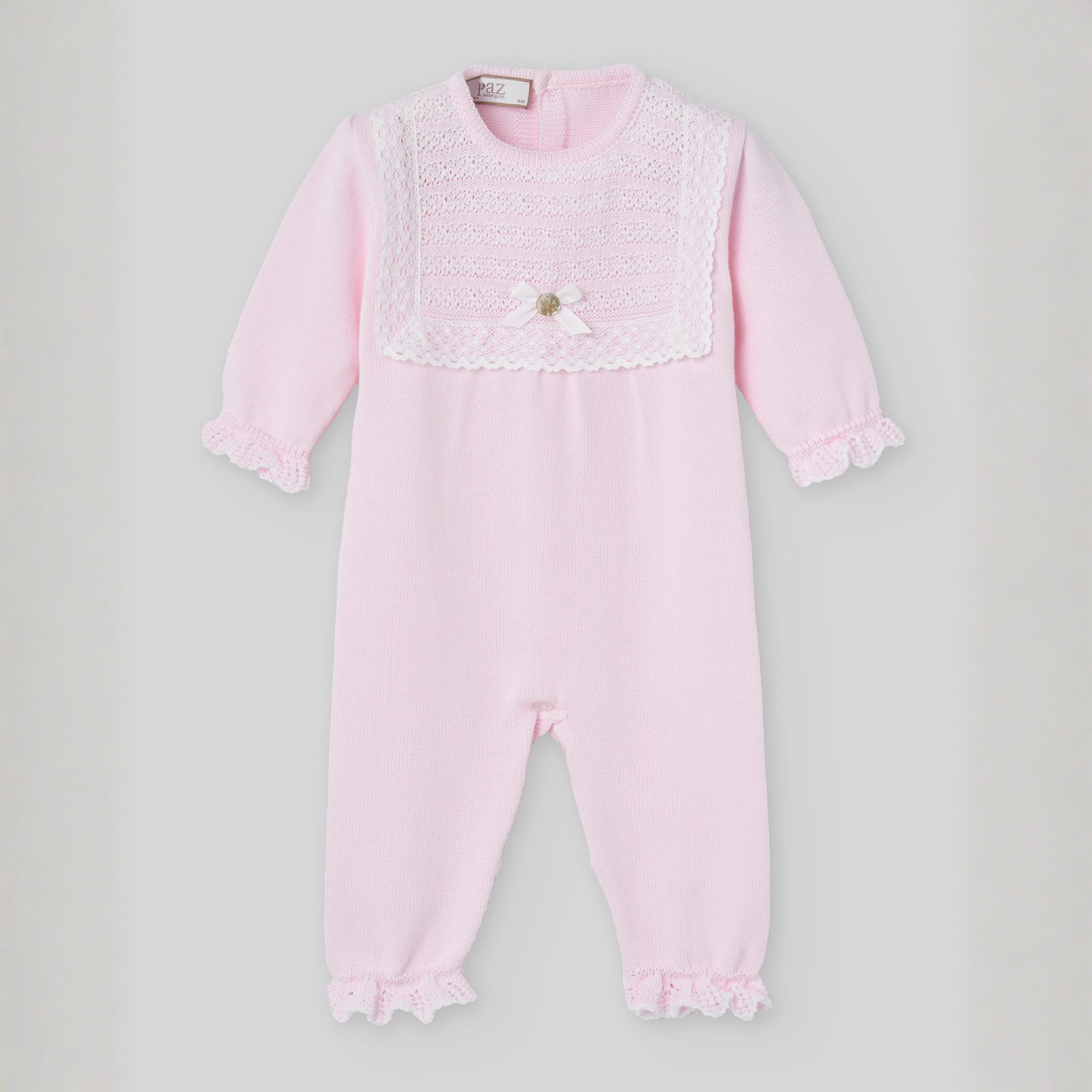 Babygrow rosa menina da Paz Rodriguez "Alaia"