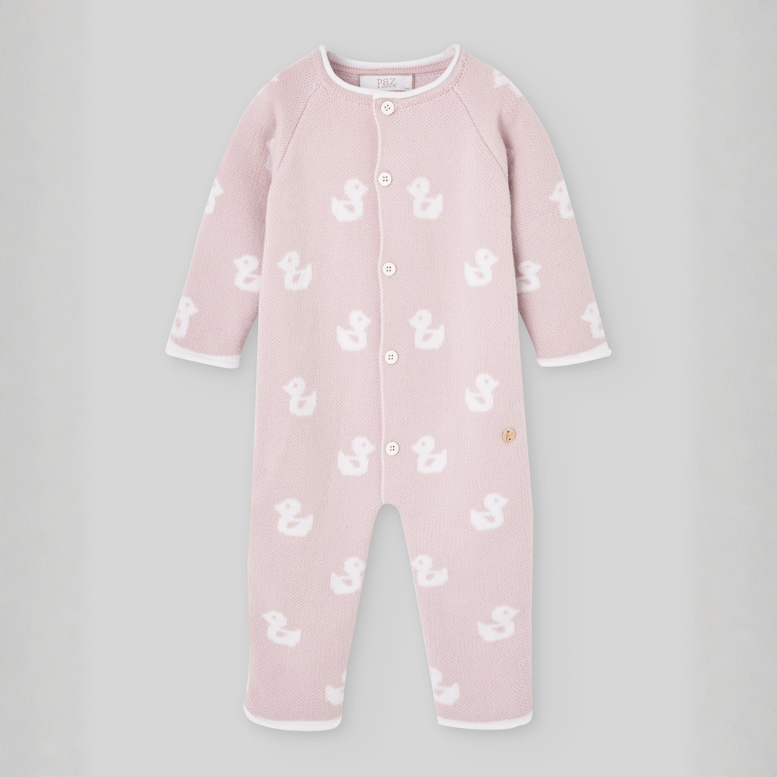Babygrow malha rosa da Paz Rodriguez "Cua Cua"