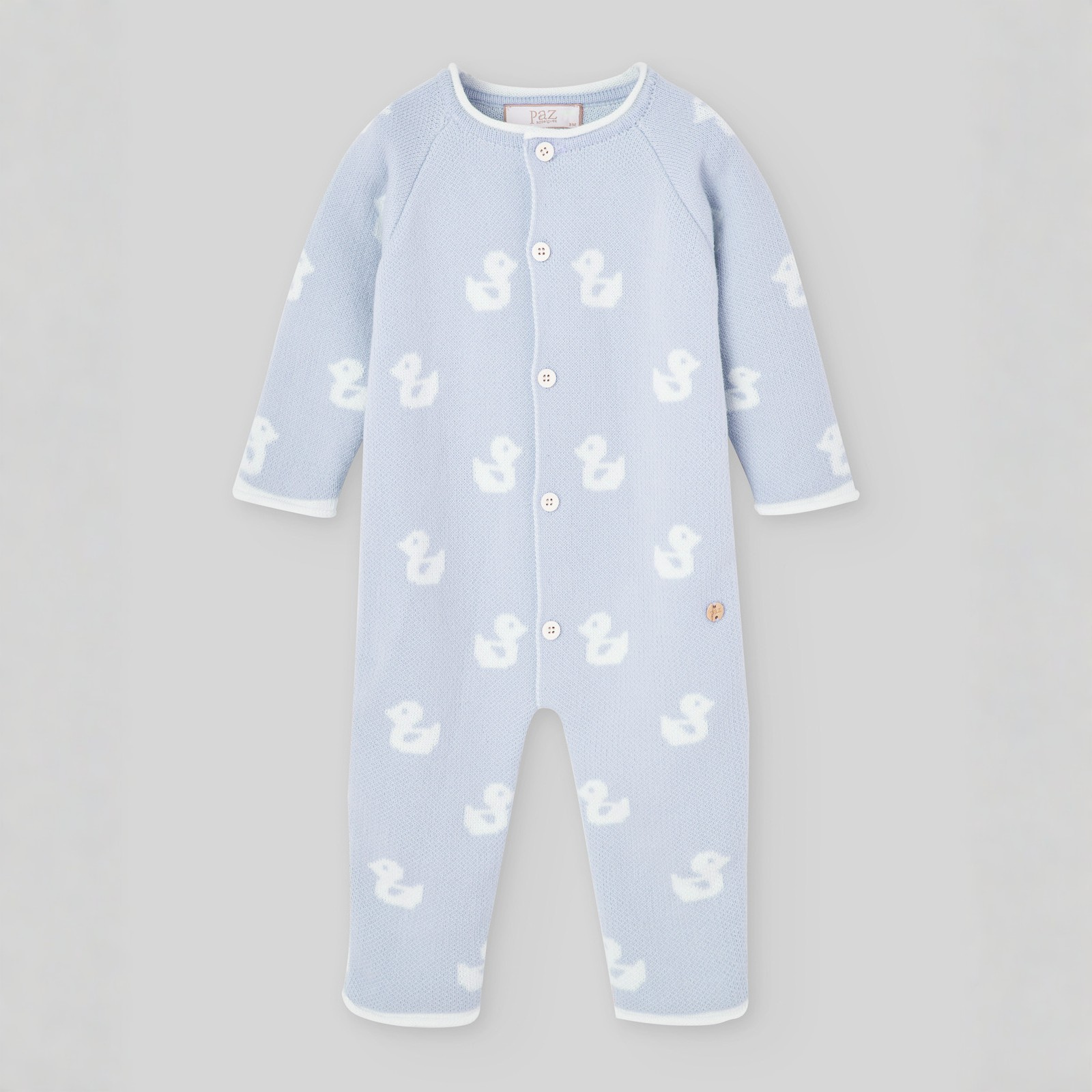 Babygrow malha azul da Paz Rodriguez "Cua Cua"