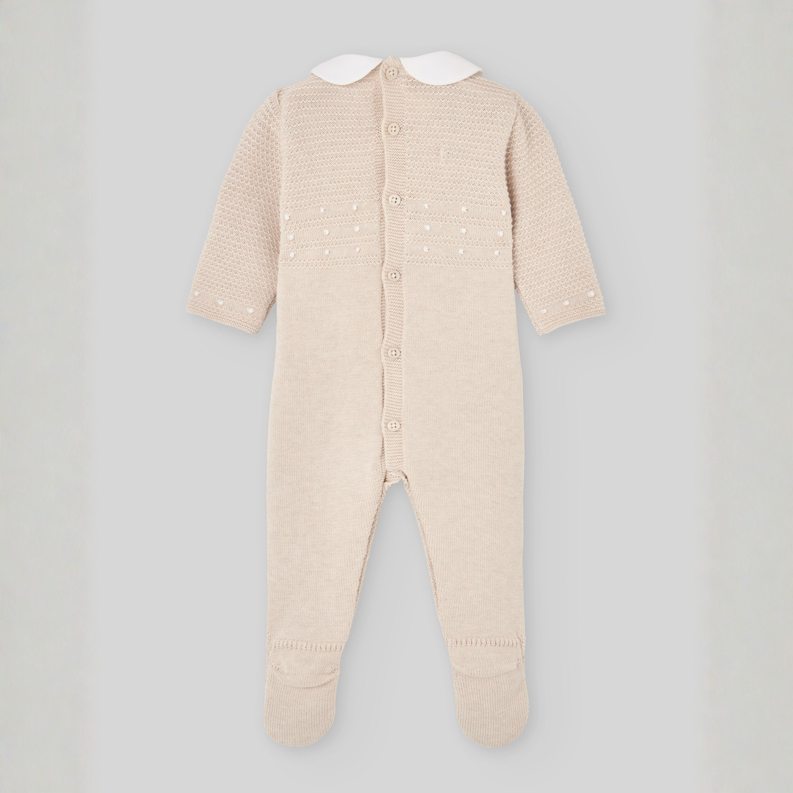 Babygrow em malha bege da Paz Rodriguez "Nectar"