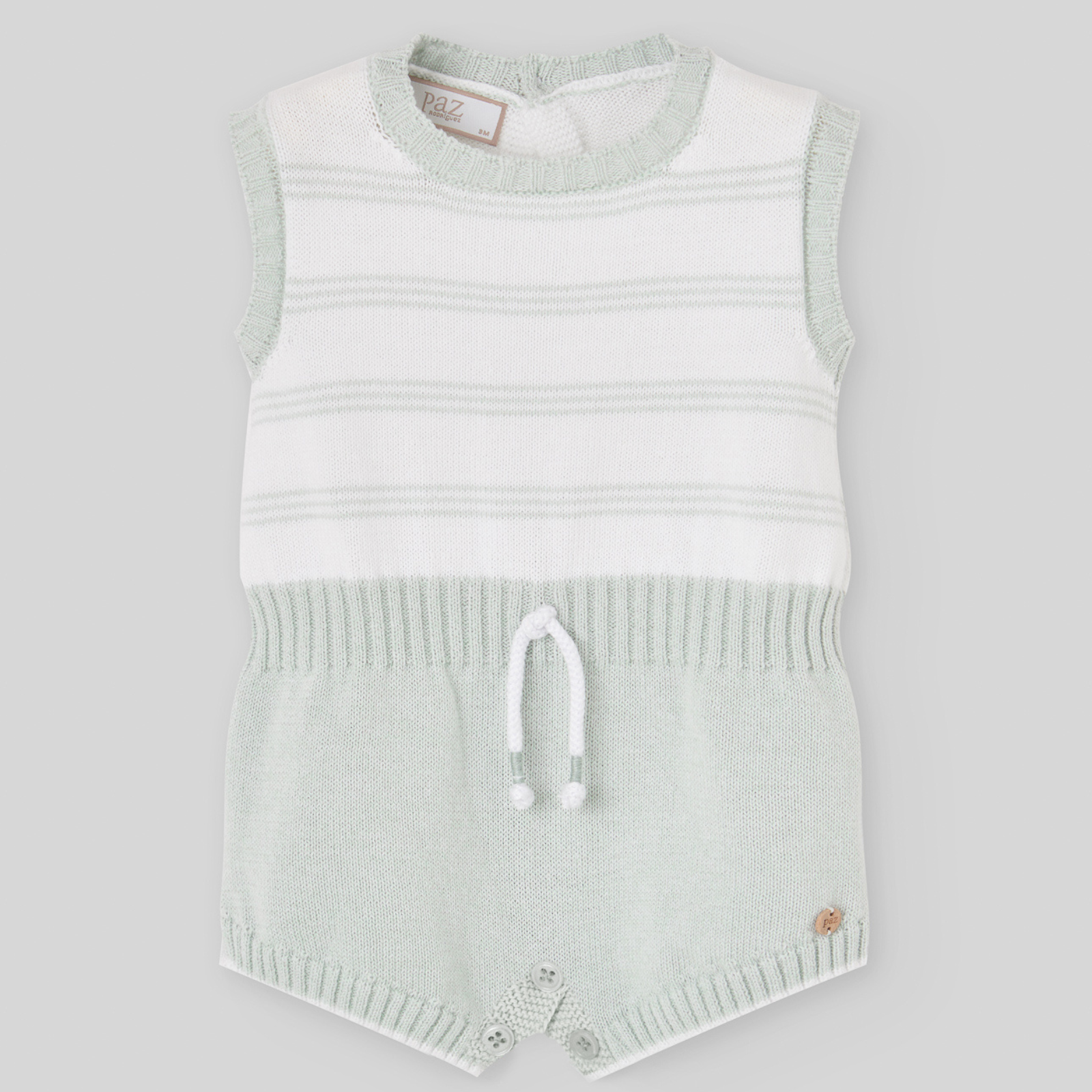 Fofo malha verde e branco da Paz Rodriguez "Noray"