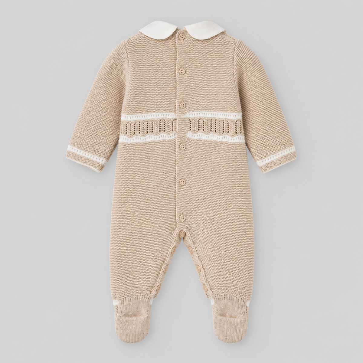 Babygrow para recém-nascido bege da Paz Rodriguez "Lua"