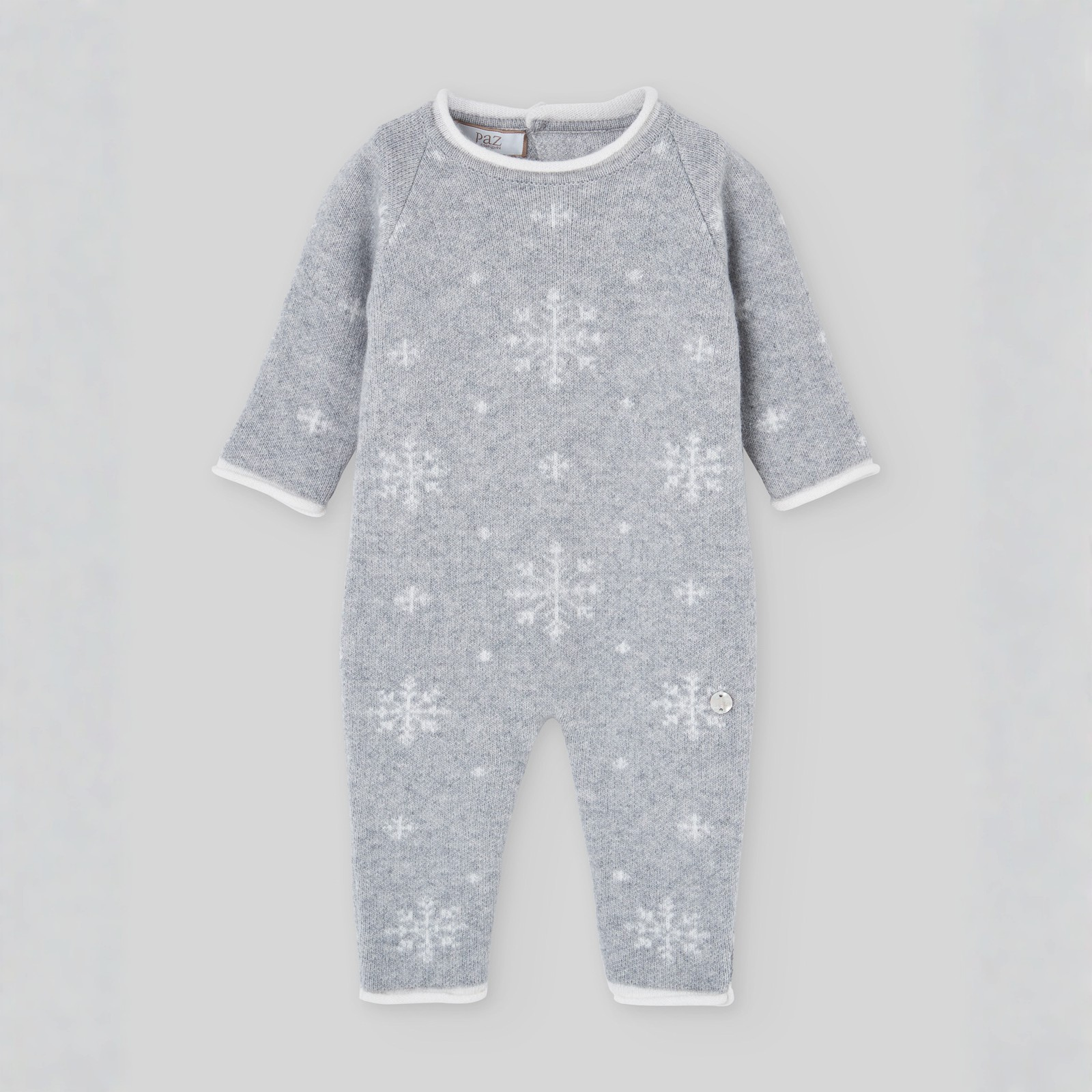 Babygrow em malha cinza da Paz Rodriguez "Neve"