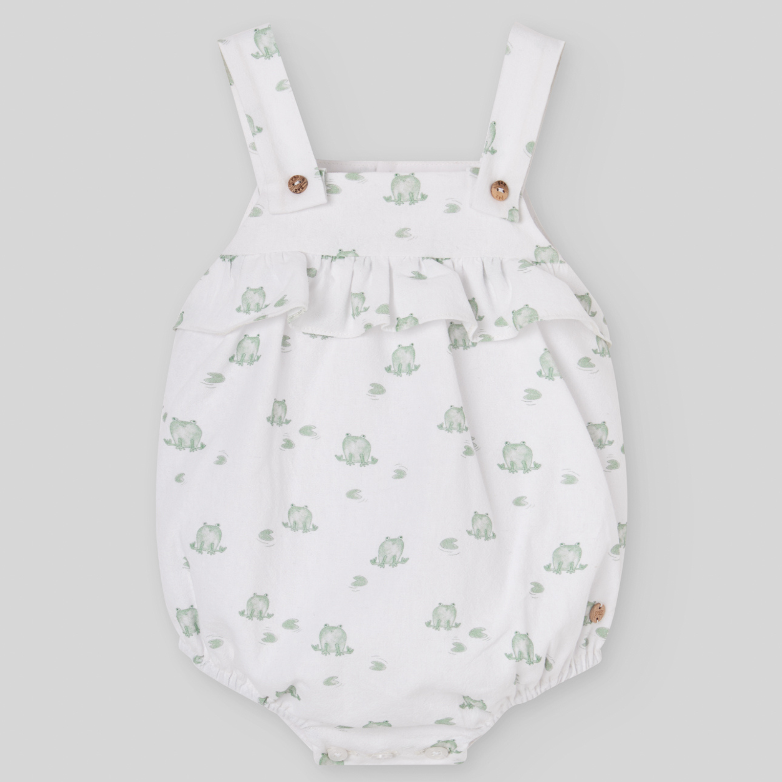 Fofo branco e padrão verde da Paz Rodriguez "Noray"