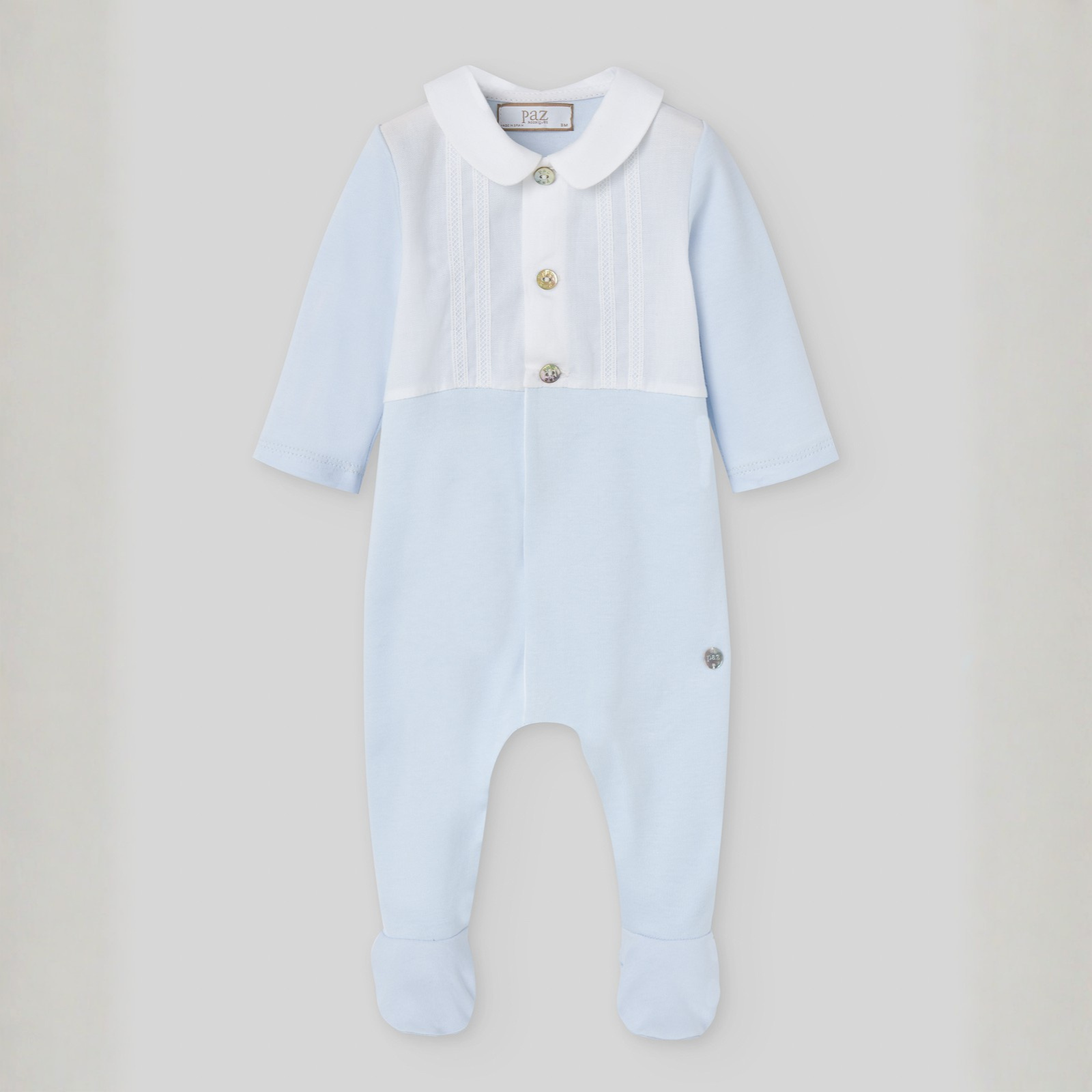 Babygrow azul da Paz Rodriguez "Interlock"