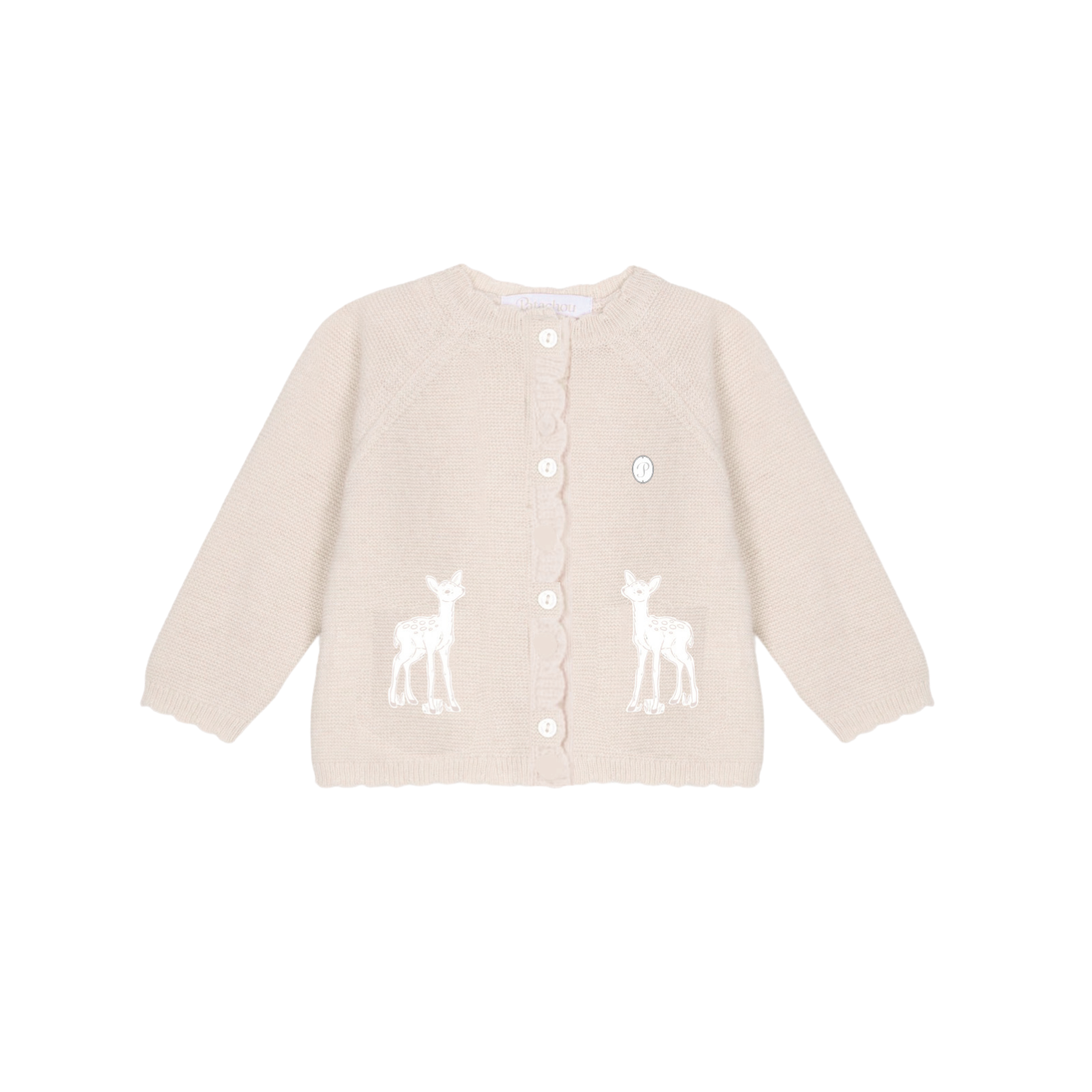 Conjunto casaco e calça bege de malha da Patachou "Beige"