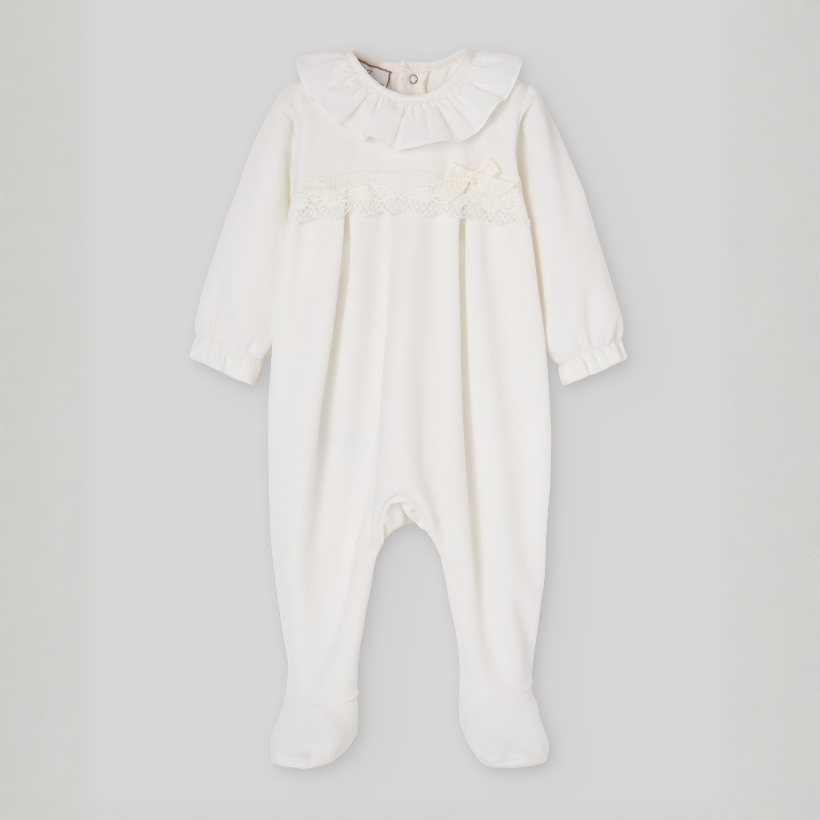 Babygrow laminado pérola recém nascido menina da Paz Rodriguez "Ternura"