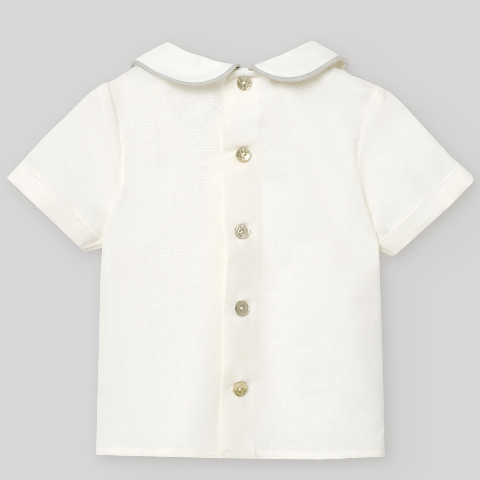 Conjunto camisa e calção bege da Paz Rodriguez "Cerimónia"