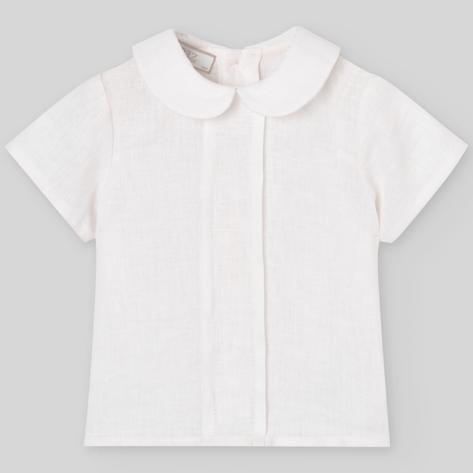 Conjunto camisa branca e calção com alças azuis da Paz Rodriguez "Cerimónia"