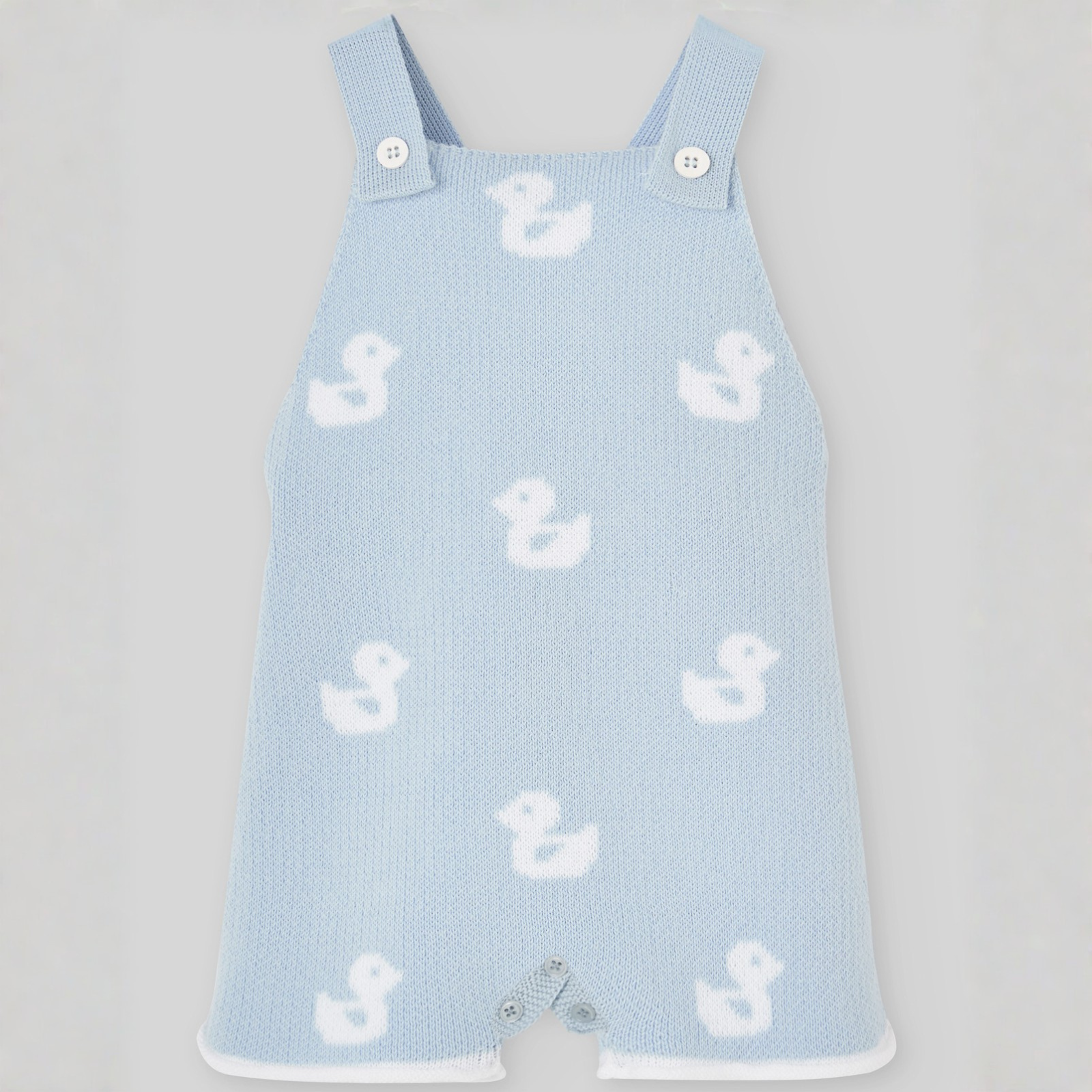 Conjunto body com gola redonda e fofo azul da Paz Rodriguez "Cua Cua"