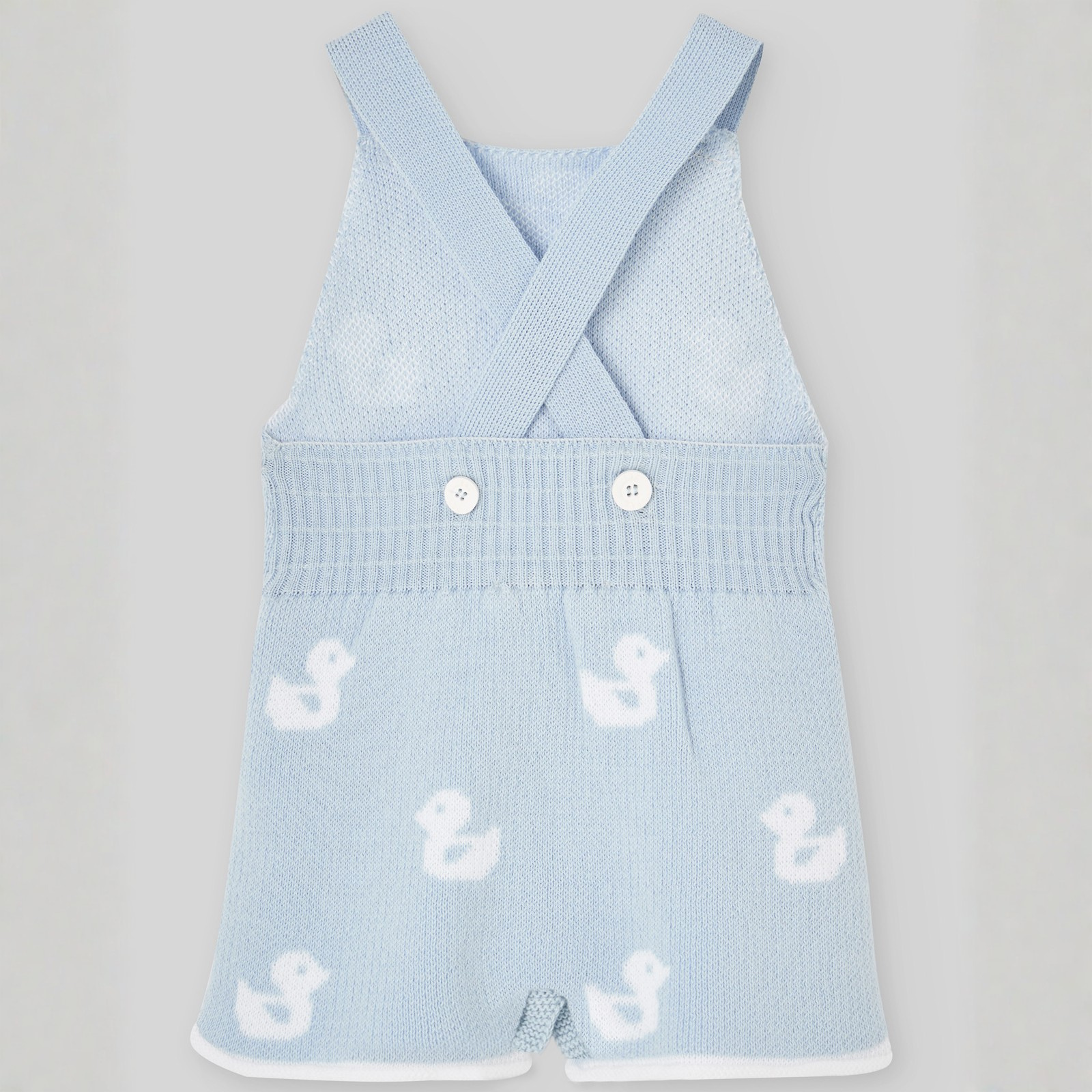 Conjunto body com gola redonda e fofo azul da Paz Rodriguez "Cua Cua"