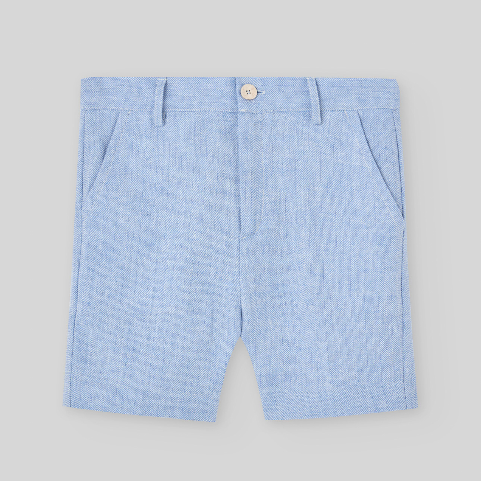 Calção linho azul da Paz Rodriguez "Cerimónia"