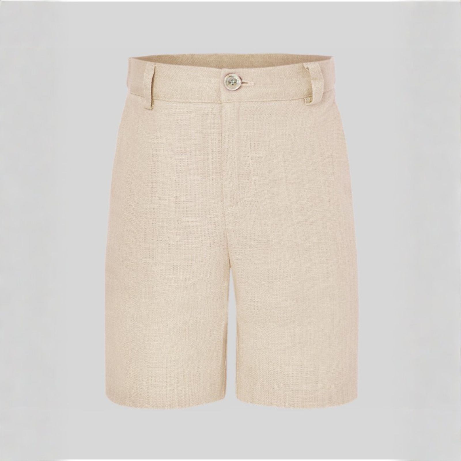 Calção em linho bege da Paz Rodriguez "Cerimónia"