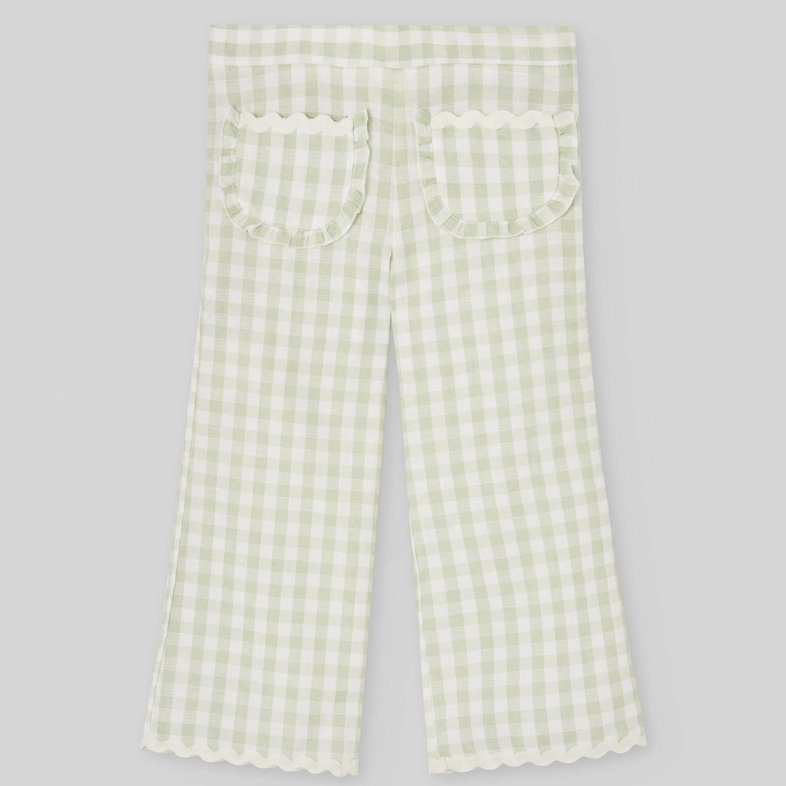 Conjunto blusa e calça vichy verde da Paz Rodriguez "Frescura"