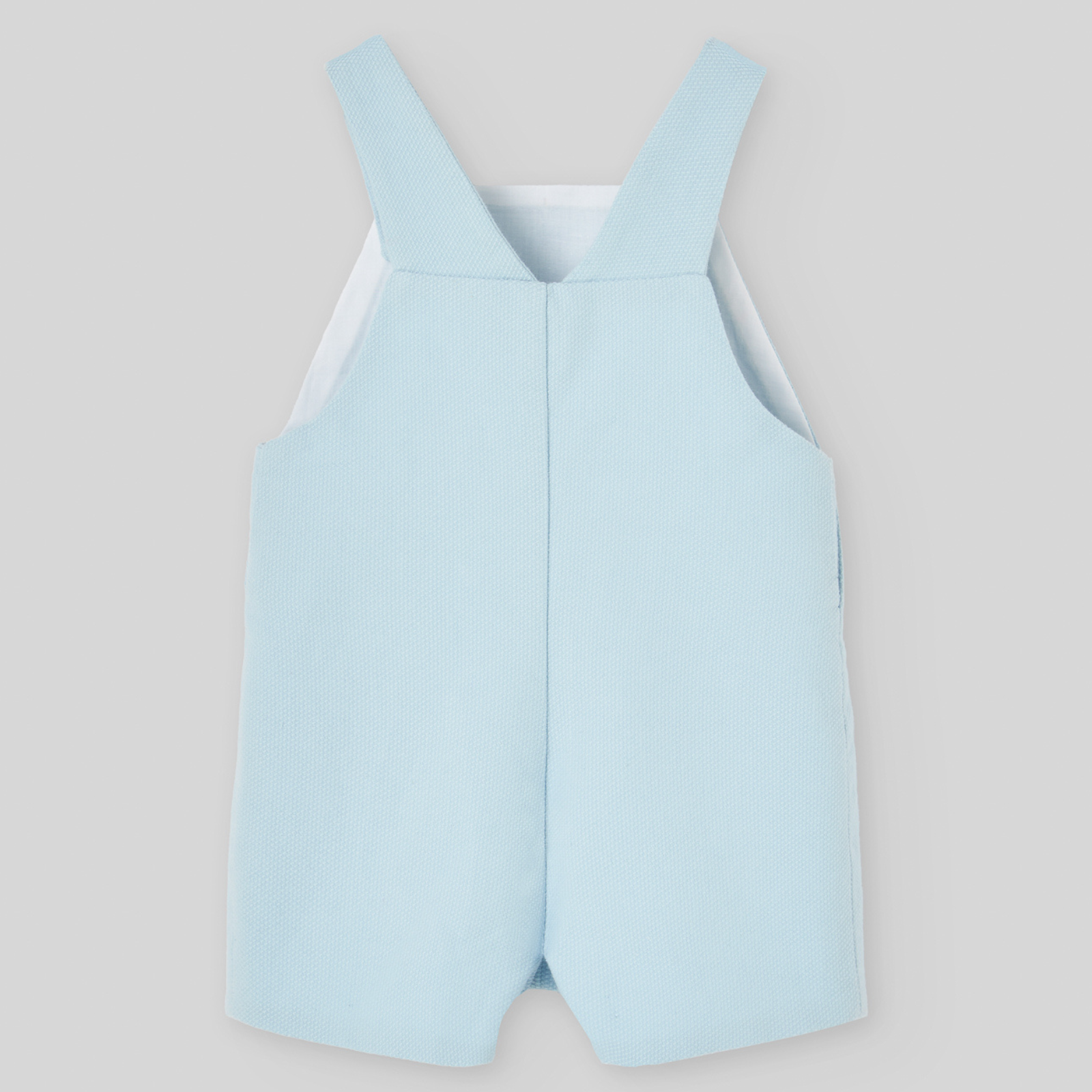 Conjunto body com gola e fofo azul da Paz Rodriguez "Eden"