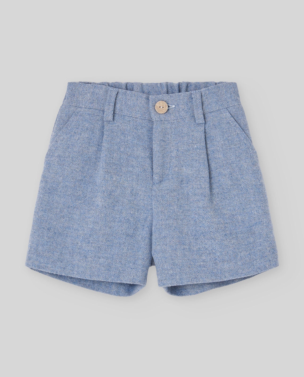 Conjunto calção azul e camisa pérola da Paz Rodriguez "Ponte"