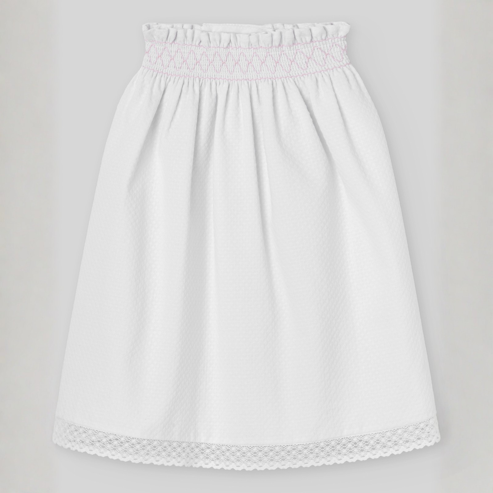 Saial recém nascido branco e rosa da Paz Rodriguez "Alaia"