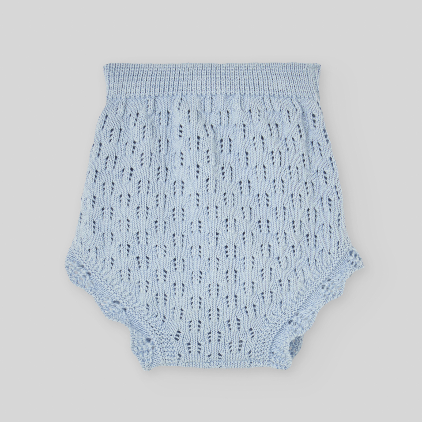 Vestido branco e tapa fralda azul da Paz Rodriguez "Espuma"