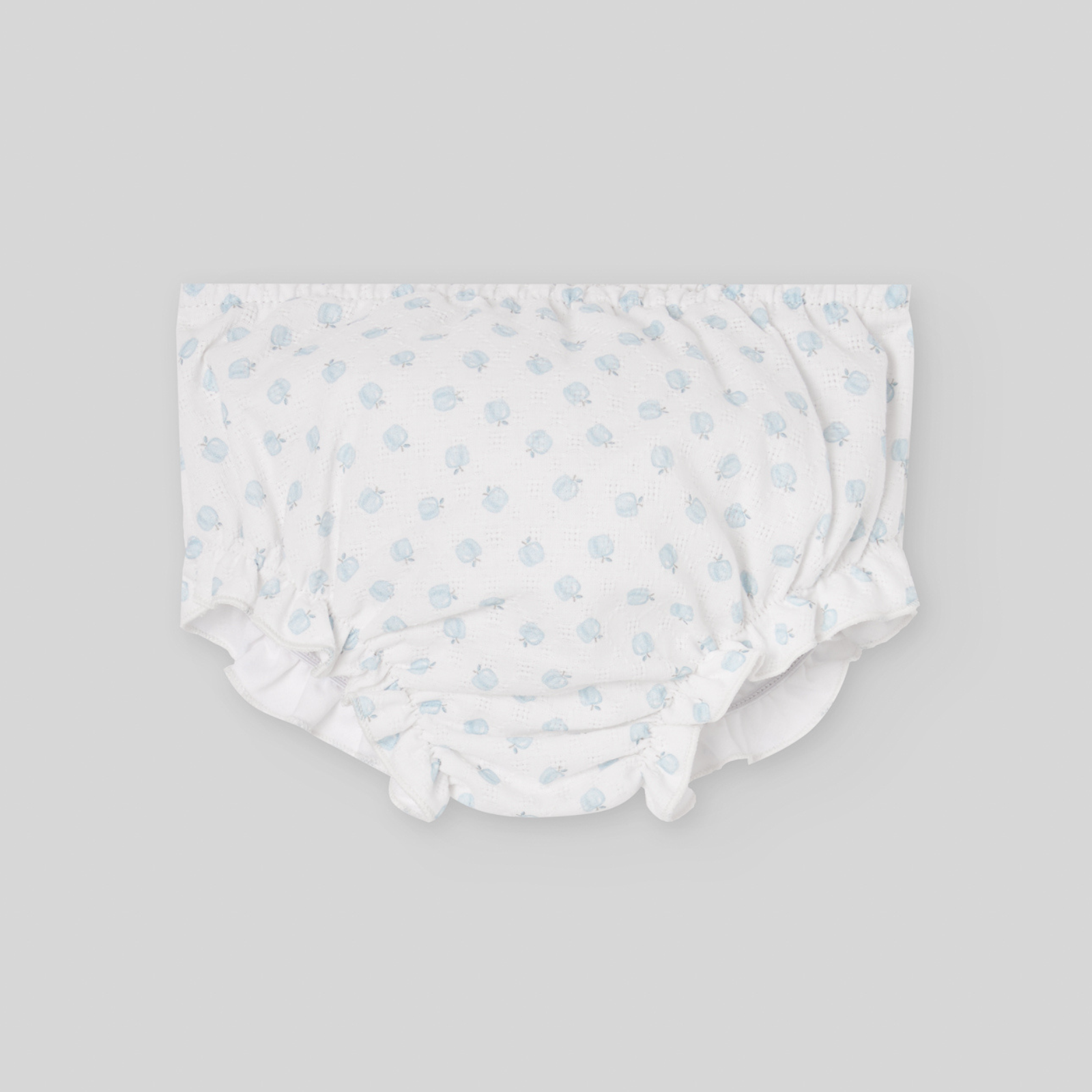 Vestido combinado azul e tapa fralda da Paz Rodriguez "Eden"