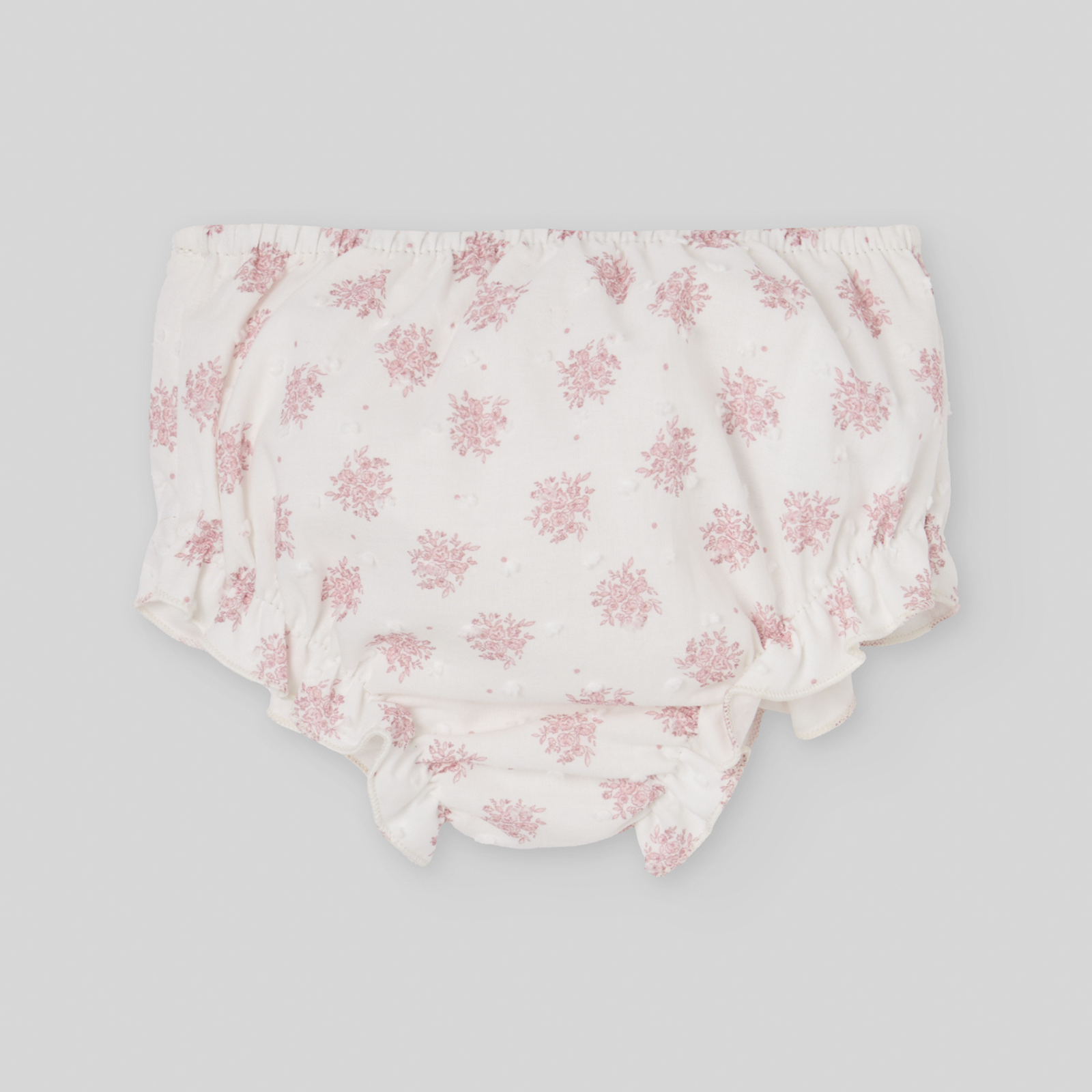 Vestido rosa e tapa fralda da Paz Rodriguez "Mimosa"