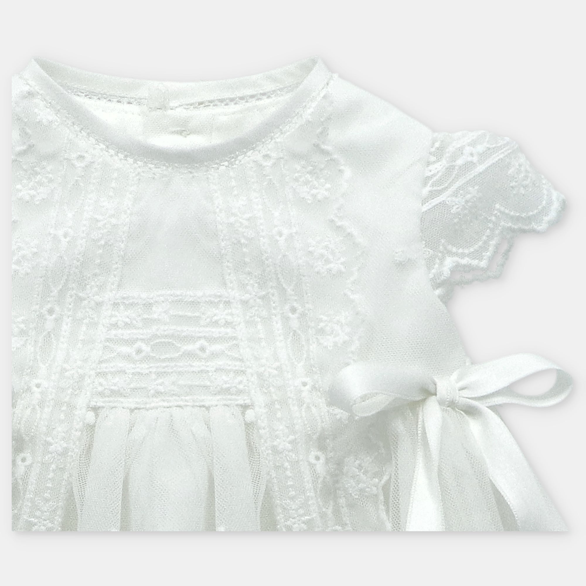 Fraldão de cerimónia com tule pérola bordado da Martín Aranda "Calgary"