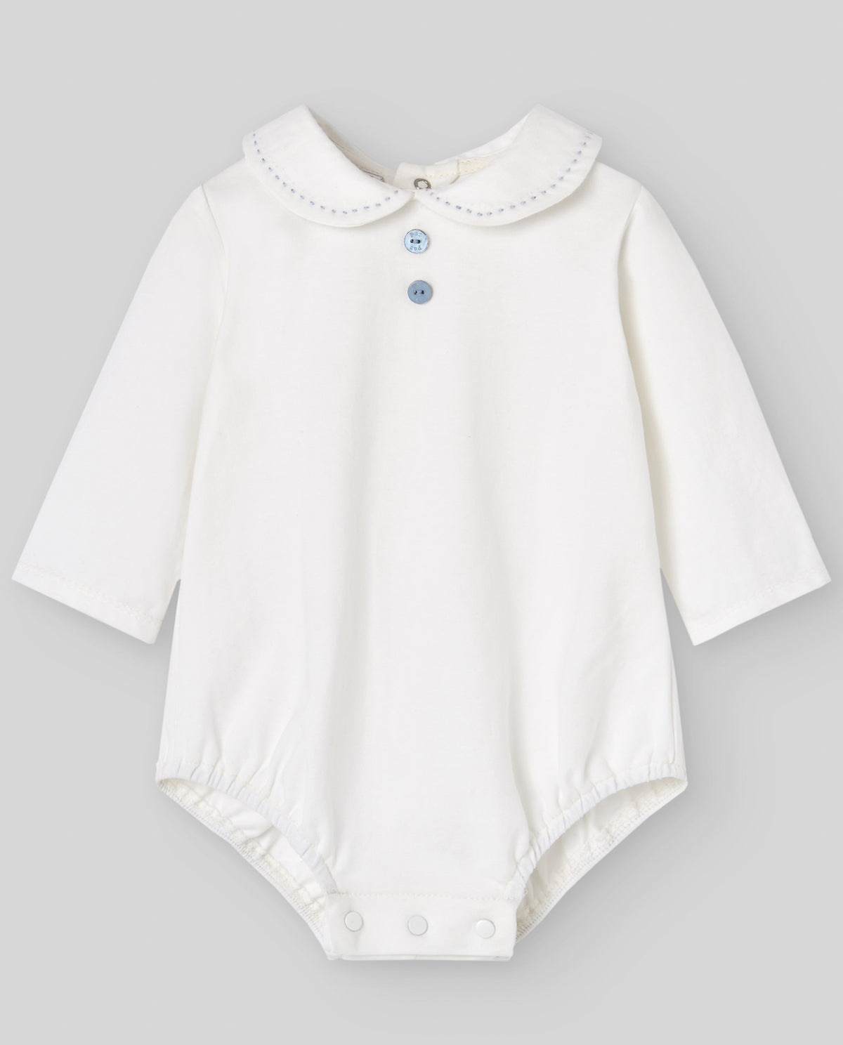 Conjunto jardineira malha azul e body da Paz Rodriguez "Ponte"