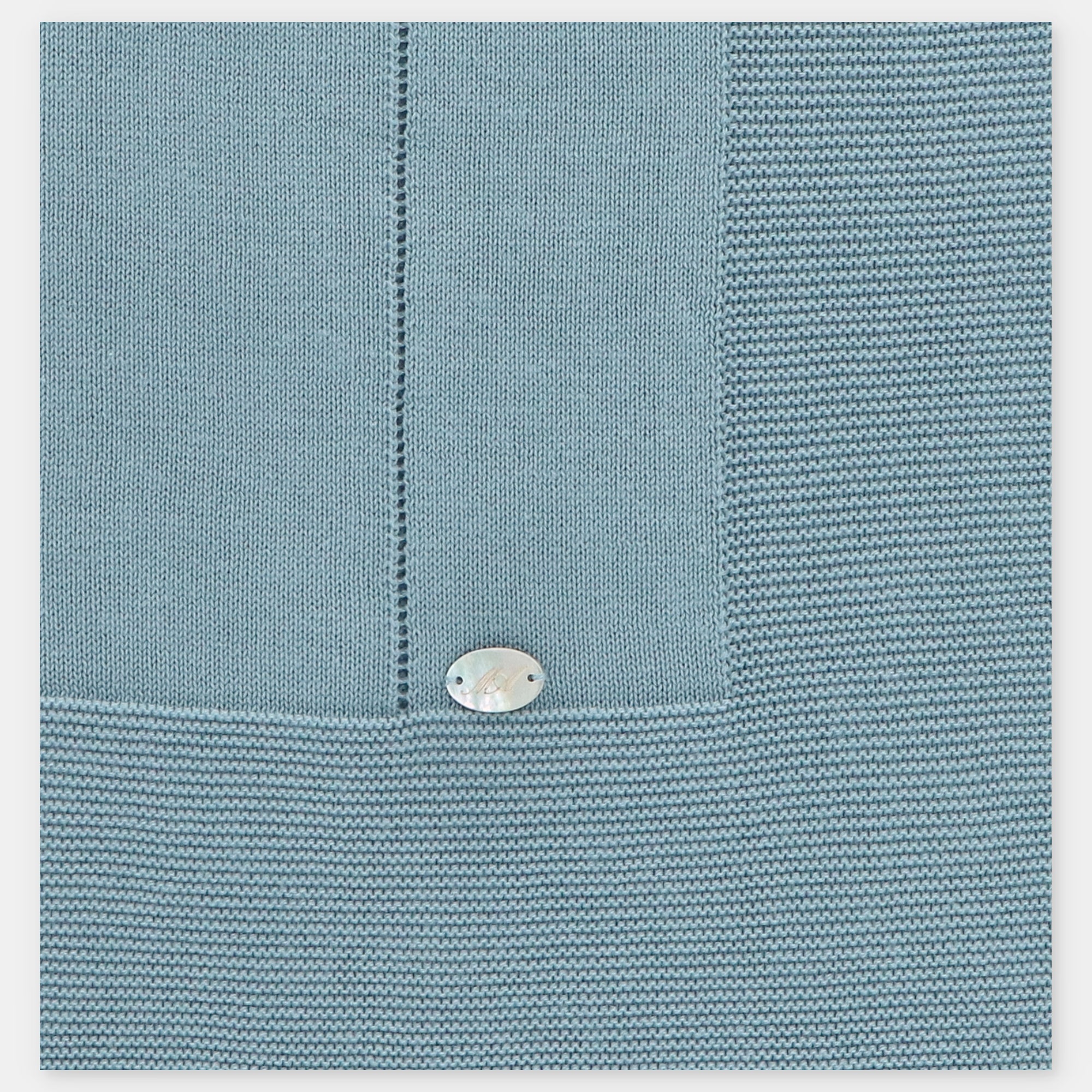 Manta verde petróleo para recém-nascido da Martín Aranda "Milton"