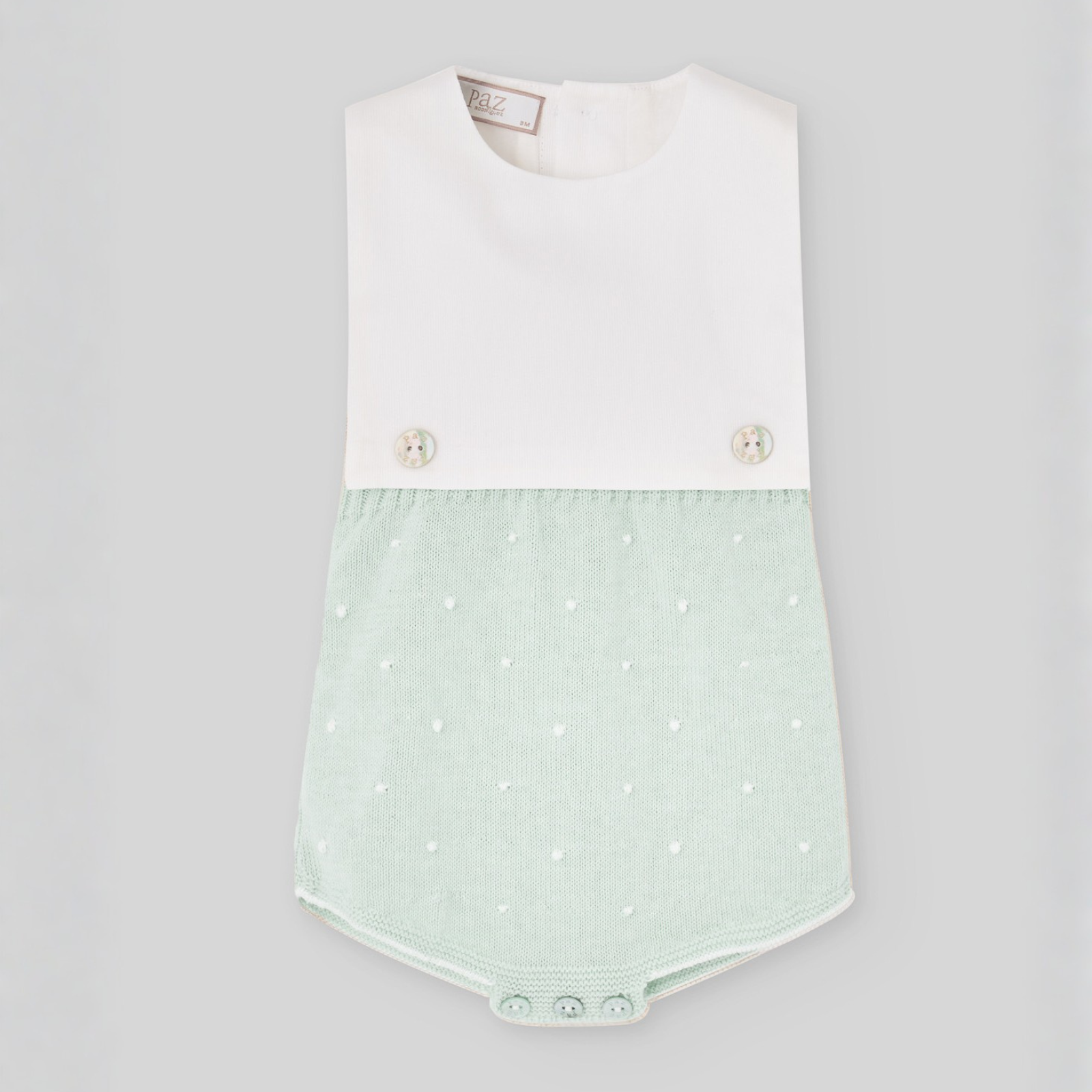 Fofo combinado verde e branco da Paz Rodriguez "Nectar"