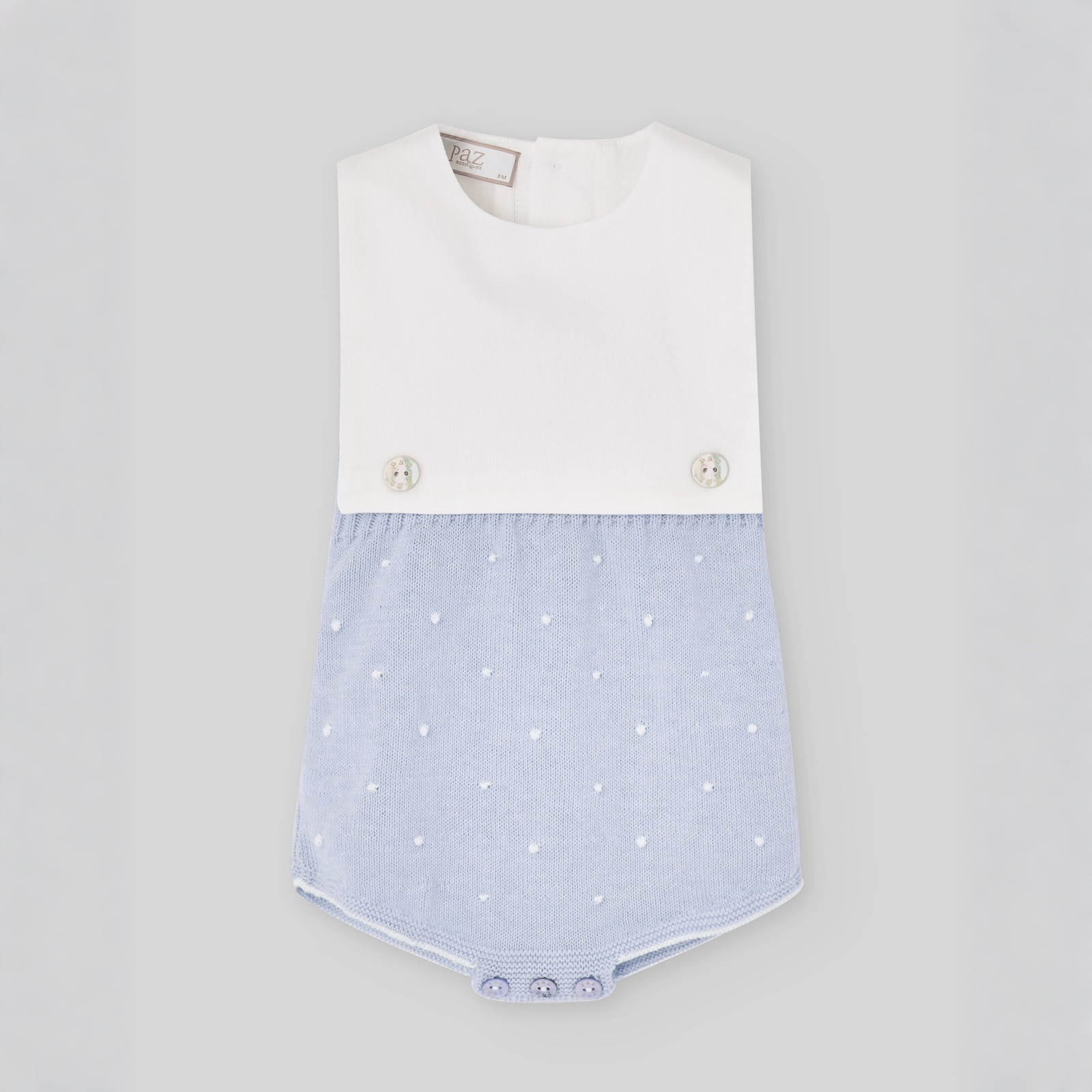 Fofo combinado azul e branco da Paz Rodriguez "Nectar"