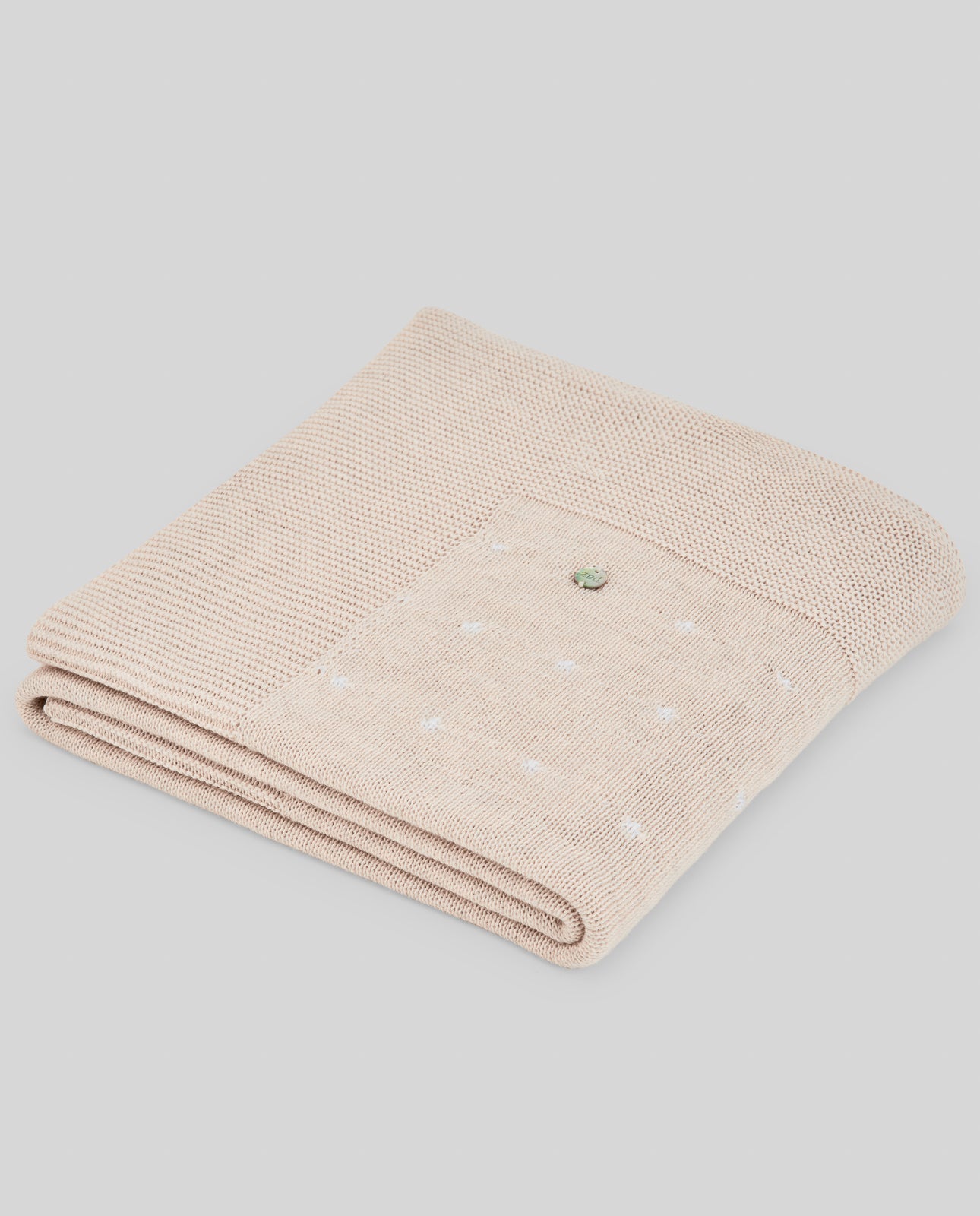 Manta em malha bege da Paz Rodriguez "Nectar"