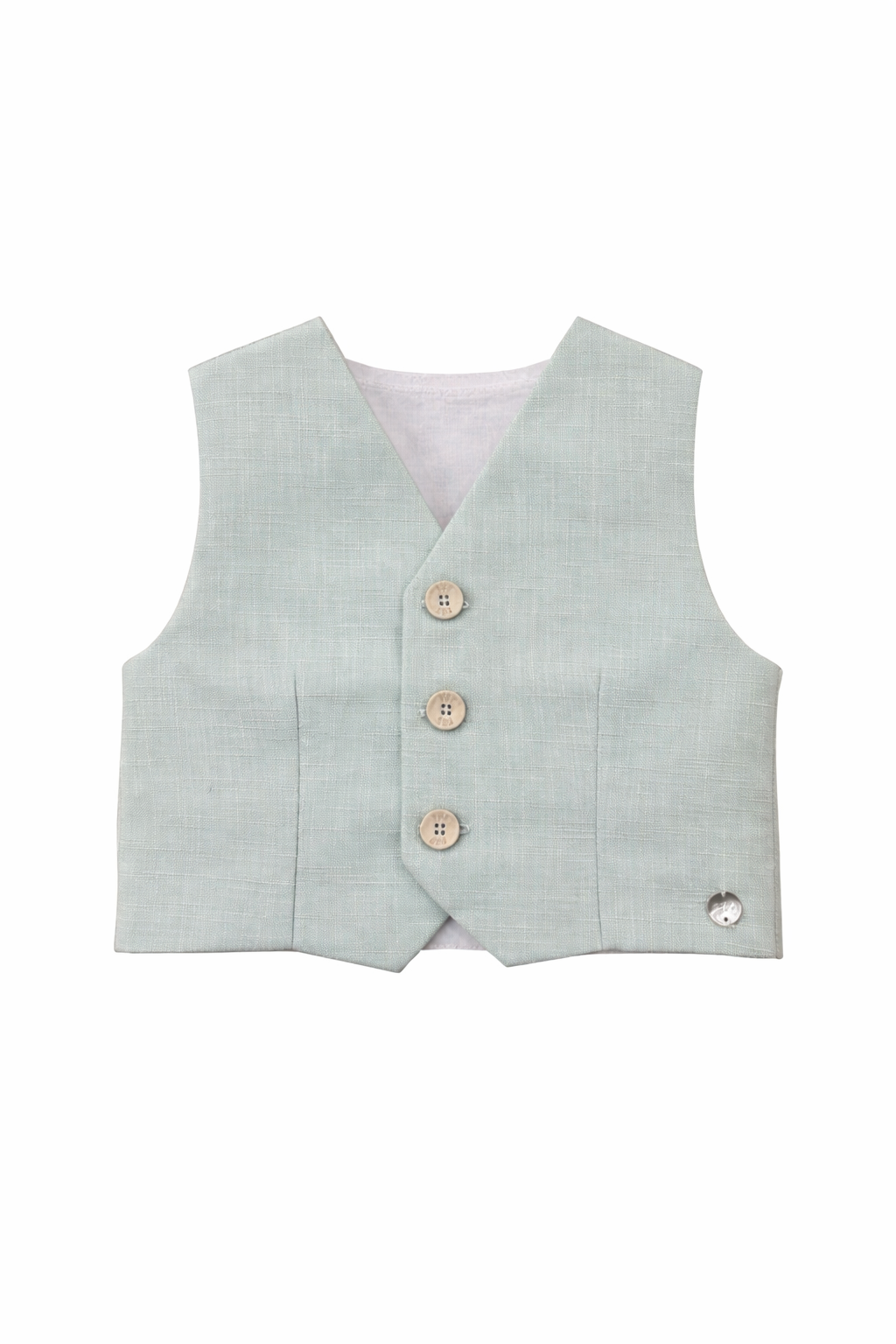 Colete de linho verde água da Paz Rodriguez "Cerimónia"