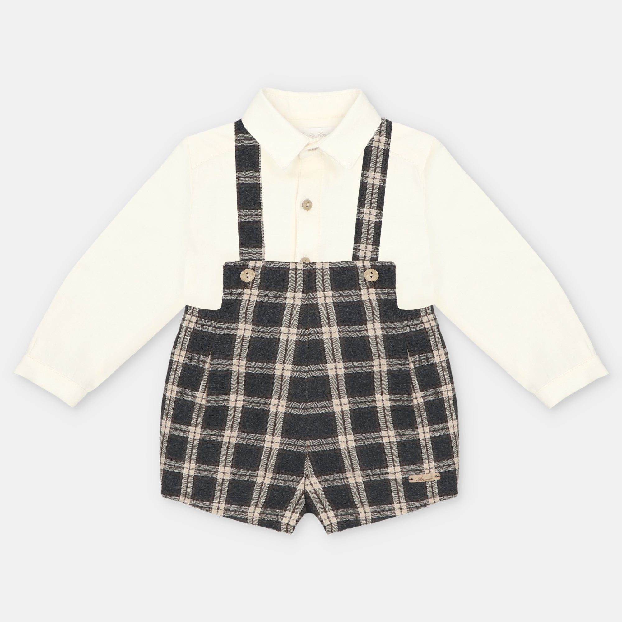 Conjunto blusa e calção xadrez da Martín Aranda "Onis"