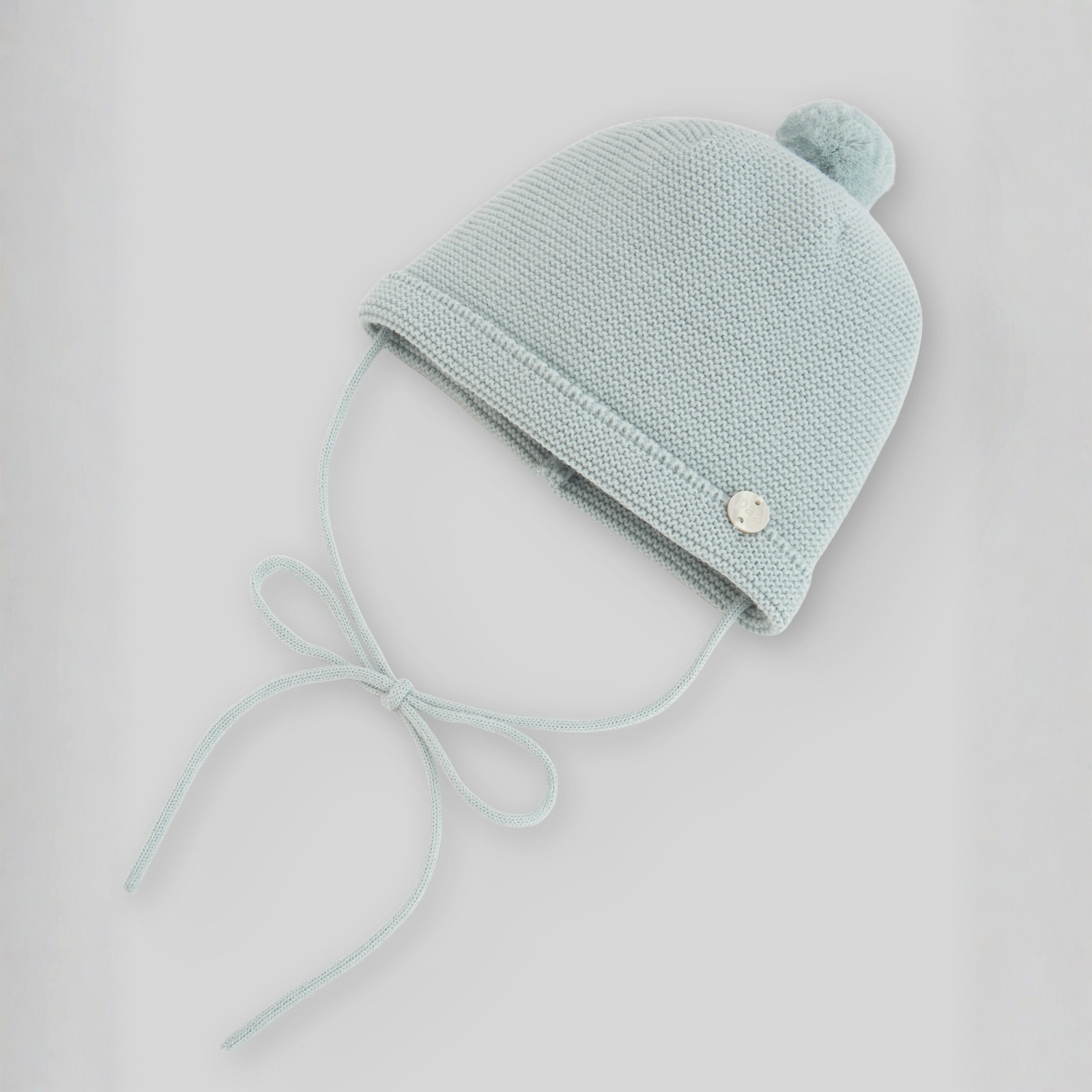 Gorro recém nascido em malha verde da Paz Rodriguez "Leira"