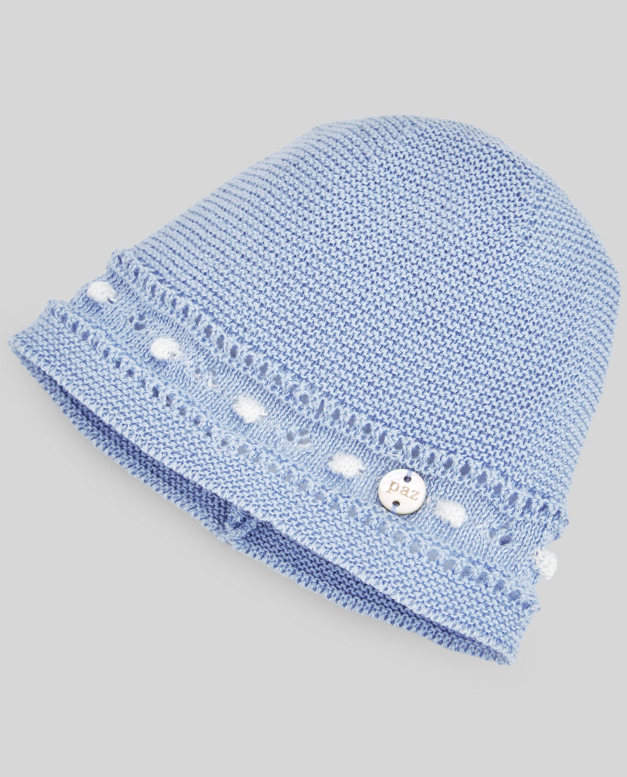 Gorro azul recém-nascido da Paz Rodriguez "Alegra"