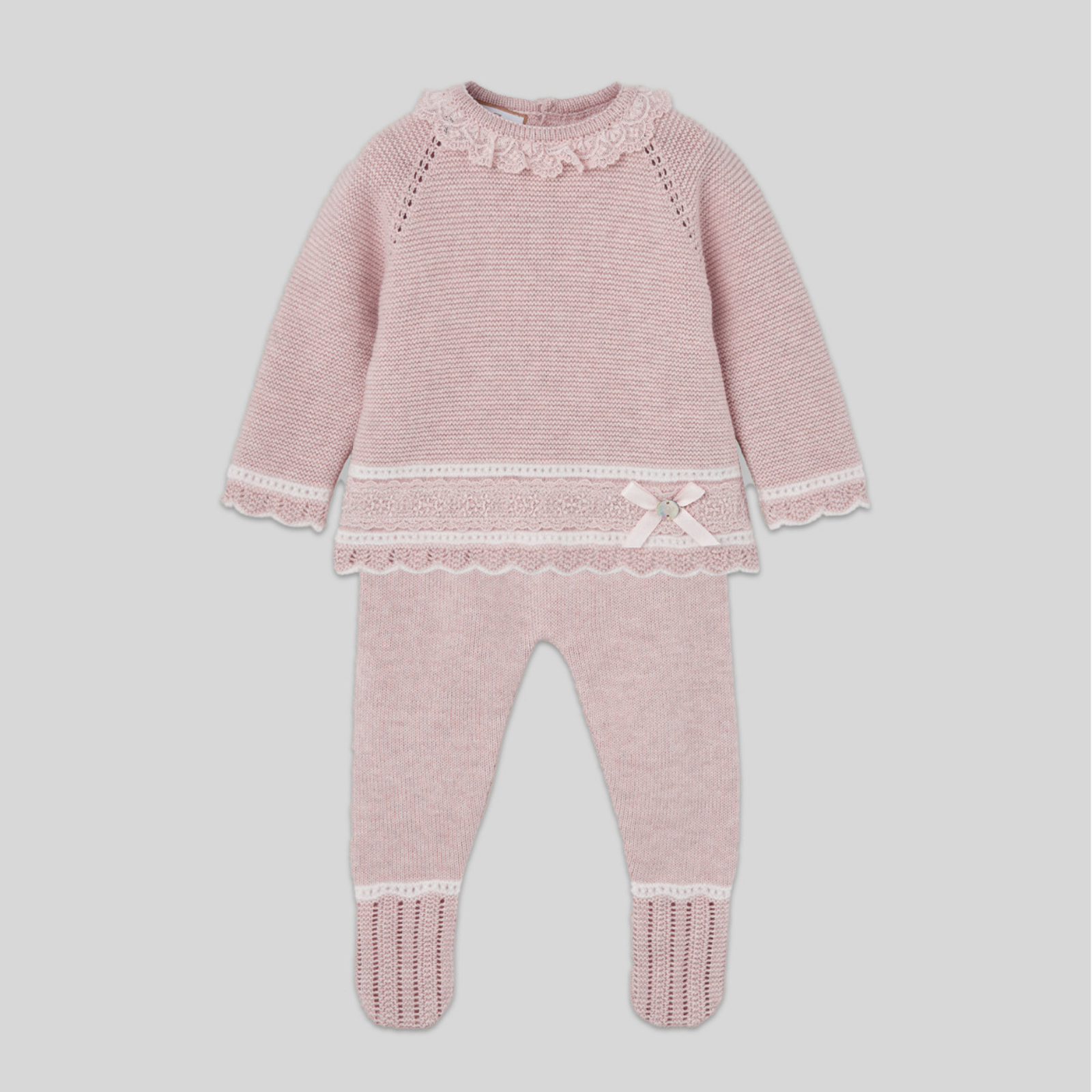 Conjunto recém nascido menina rosa da Paz Rodriguez "Lua"