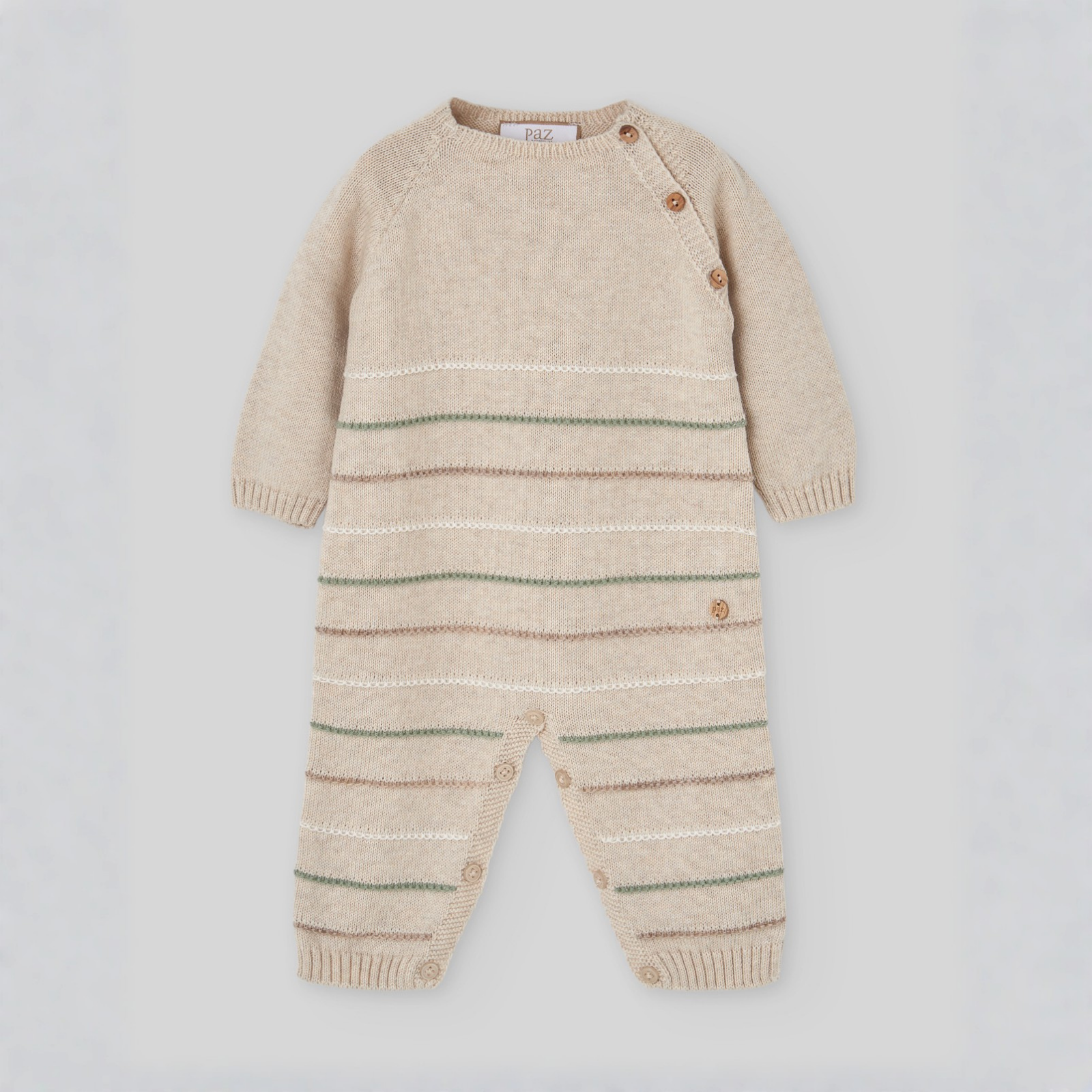 Babygrow para recém-nascido bege da Paz Rodriguez "Lumbre"