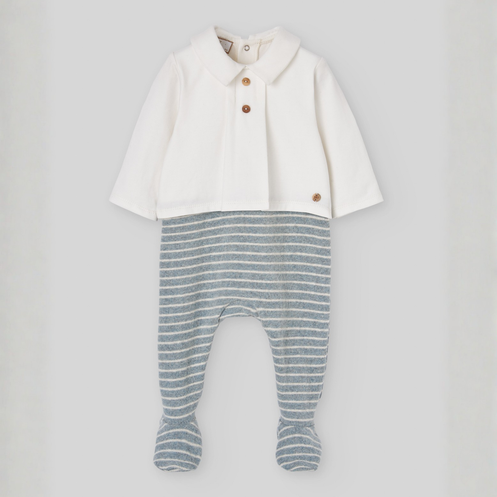 Babygrow menino verde e branco da Paz Rodriguez "Rula"