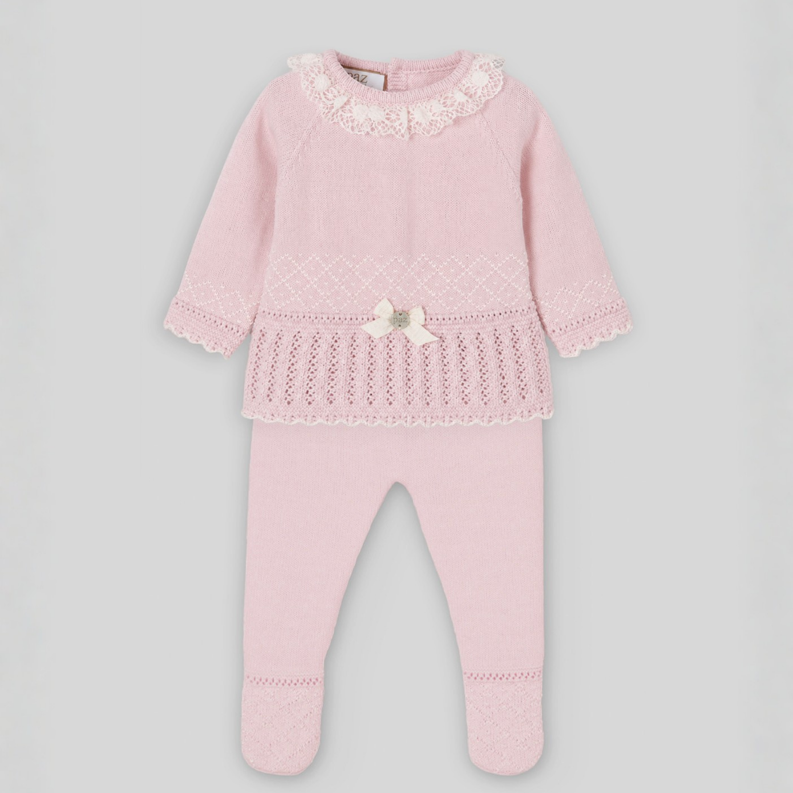 Conjunto recém nascido menina rosa da Paz Rodriguez "Paz"