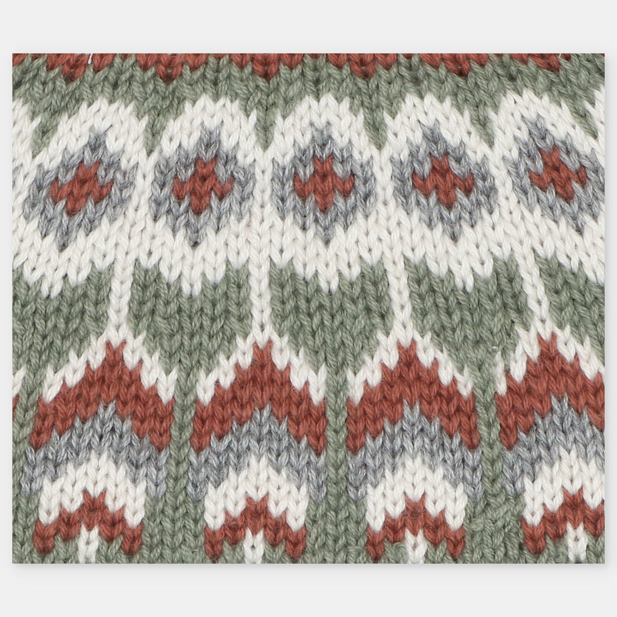 Camisola verde caqui com jacquard da Martín Aranda "Siero"