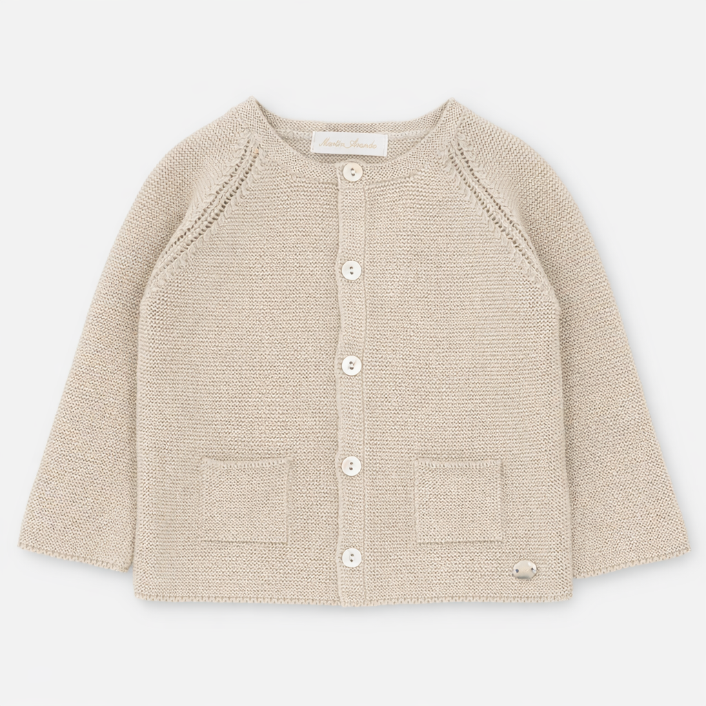 Casaco de malha bege para bebe da Martín Aranda "Surrey"