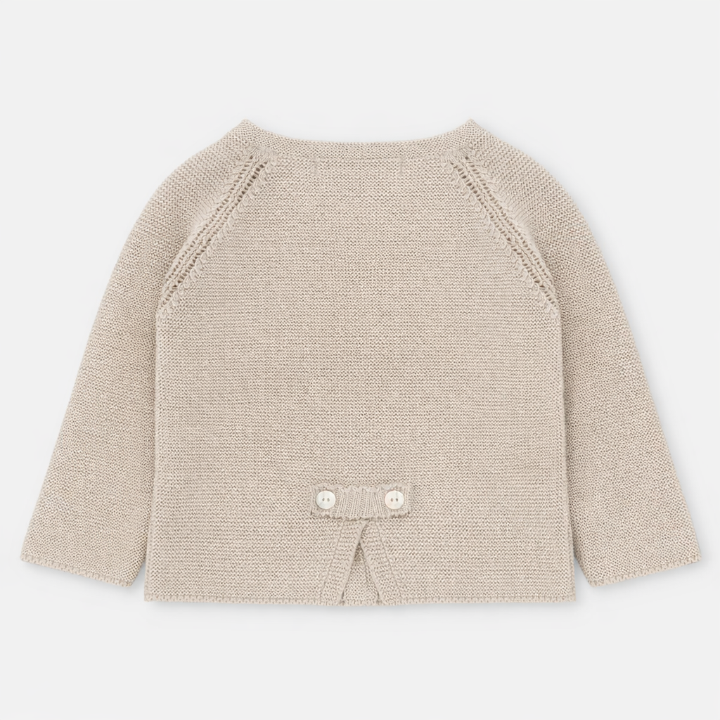 Casaco de malha bege para bebe da Martín Aranda "Surrey"