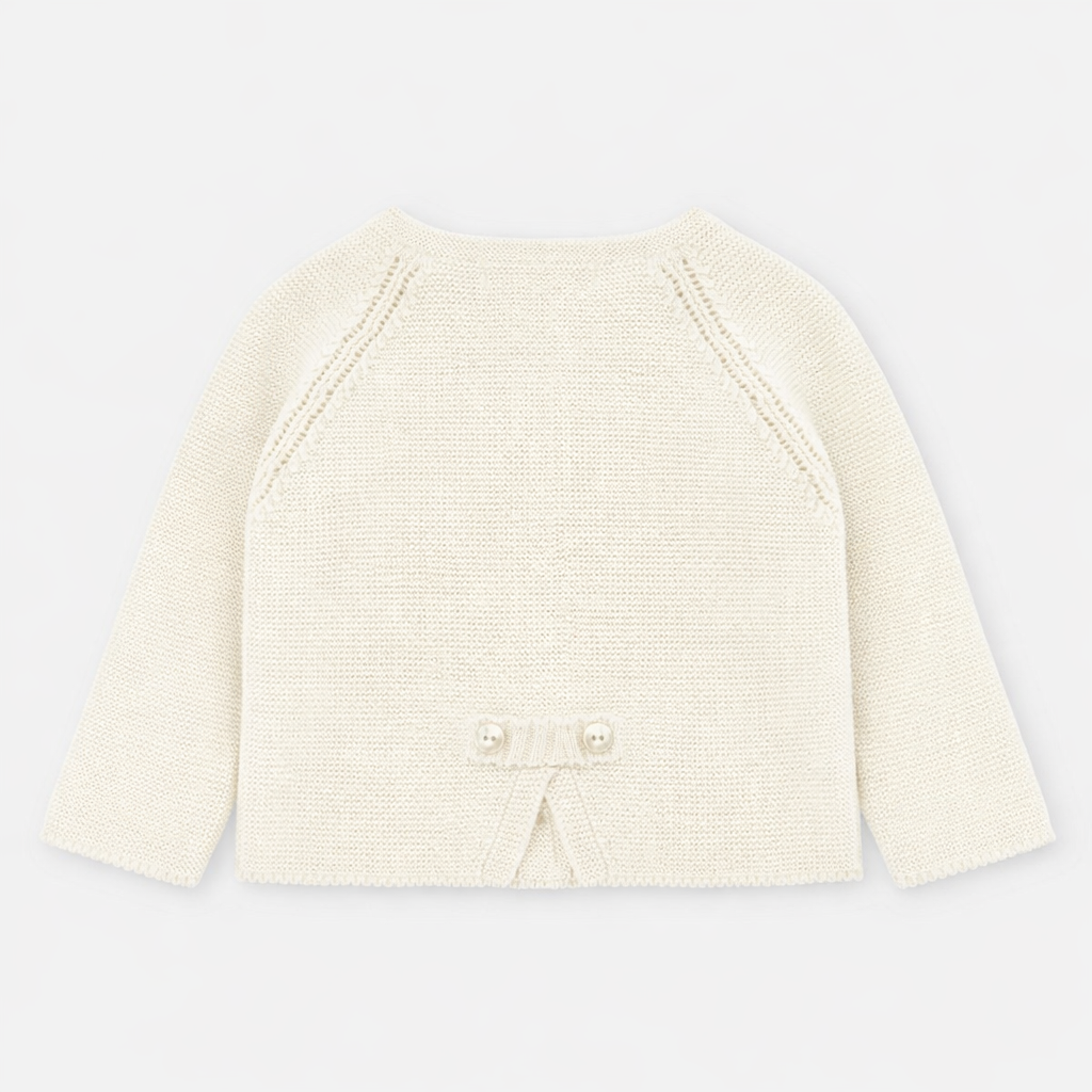 Casaco de malha pérola para bebe da Martín Aranda "Surrey"