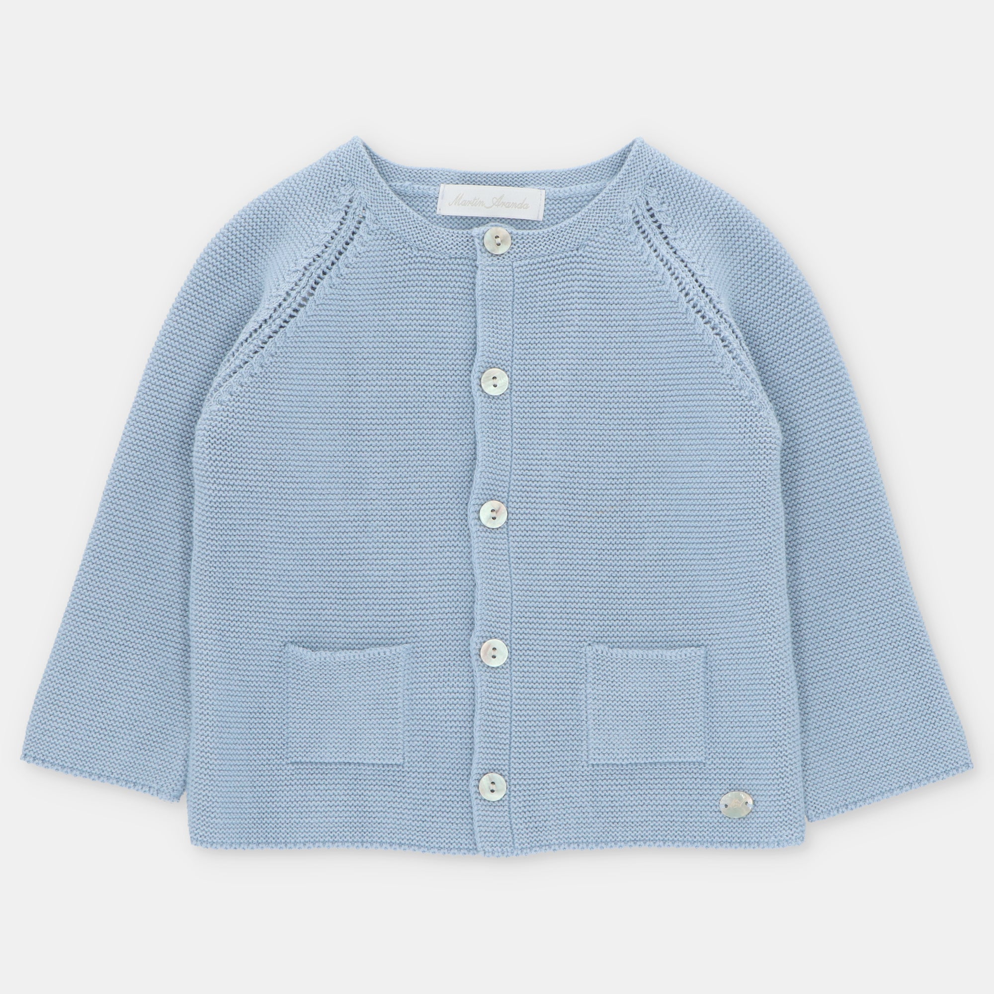 Casaco de malha azul para bebe da Martín Aranda "Surrey"