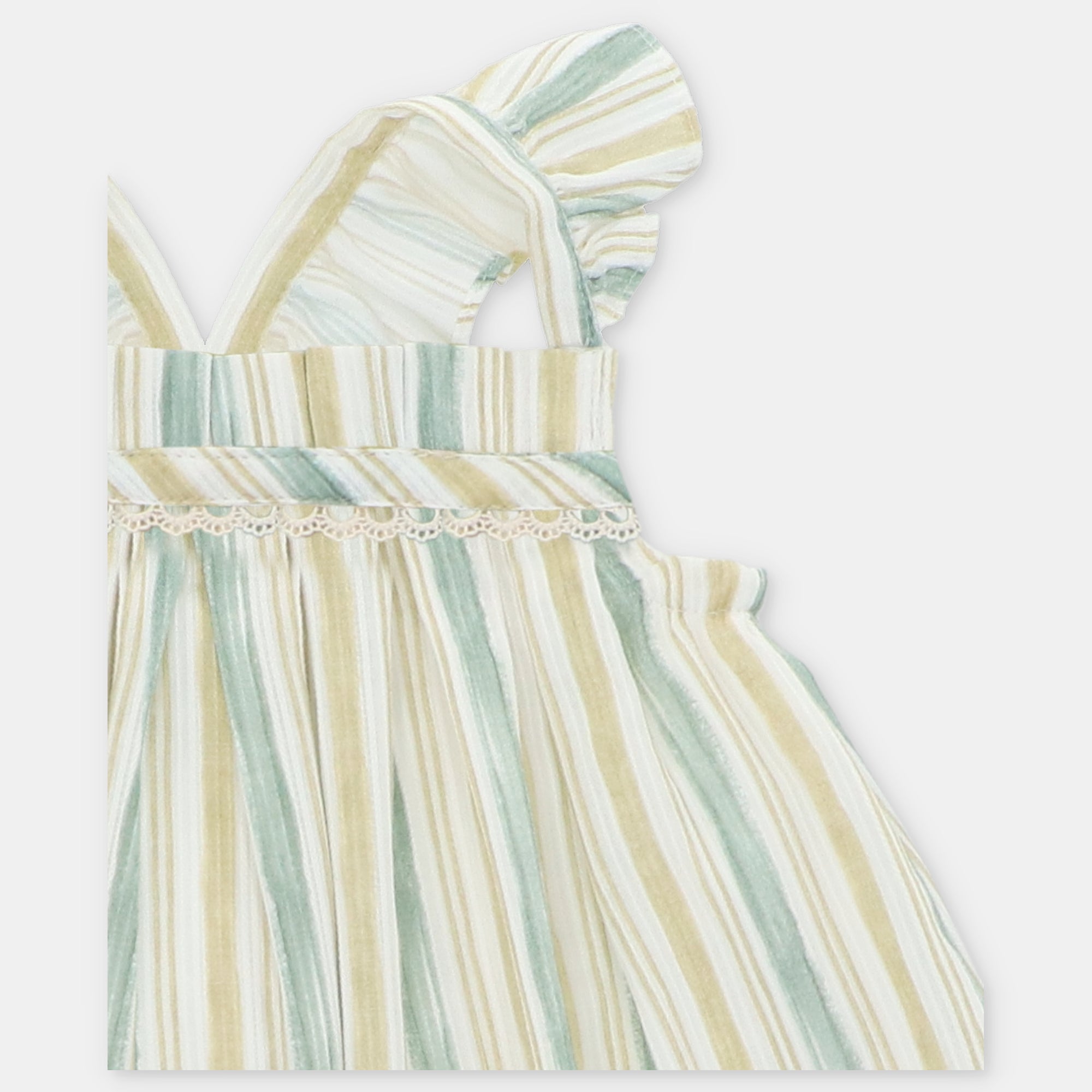 Vestido com riscas e tapa fraldas para bebe menina da Martín Aranda "Edmonton"