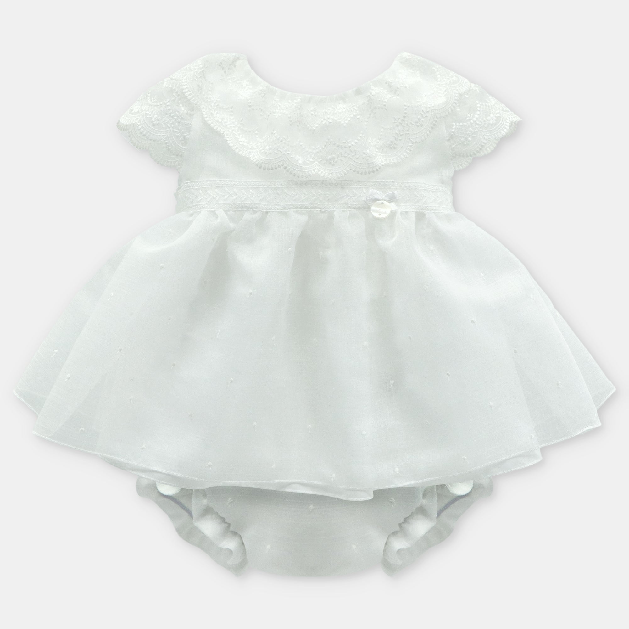 Vestido e tapa fralda cerimónia da Martín Aranda "Victoria"