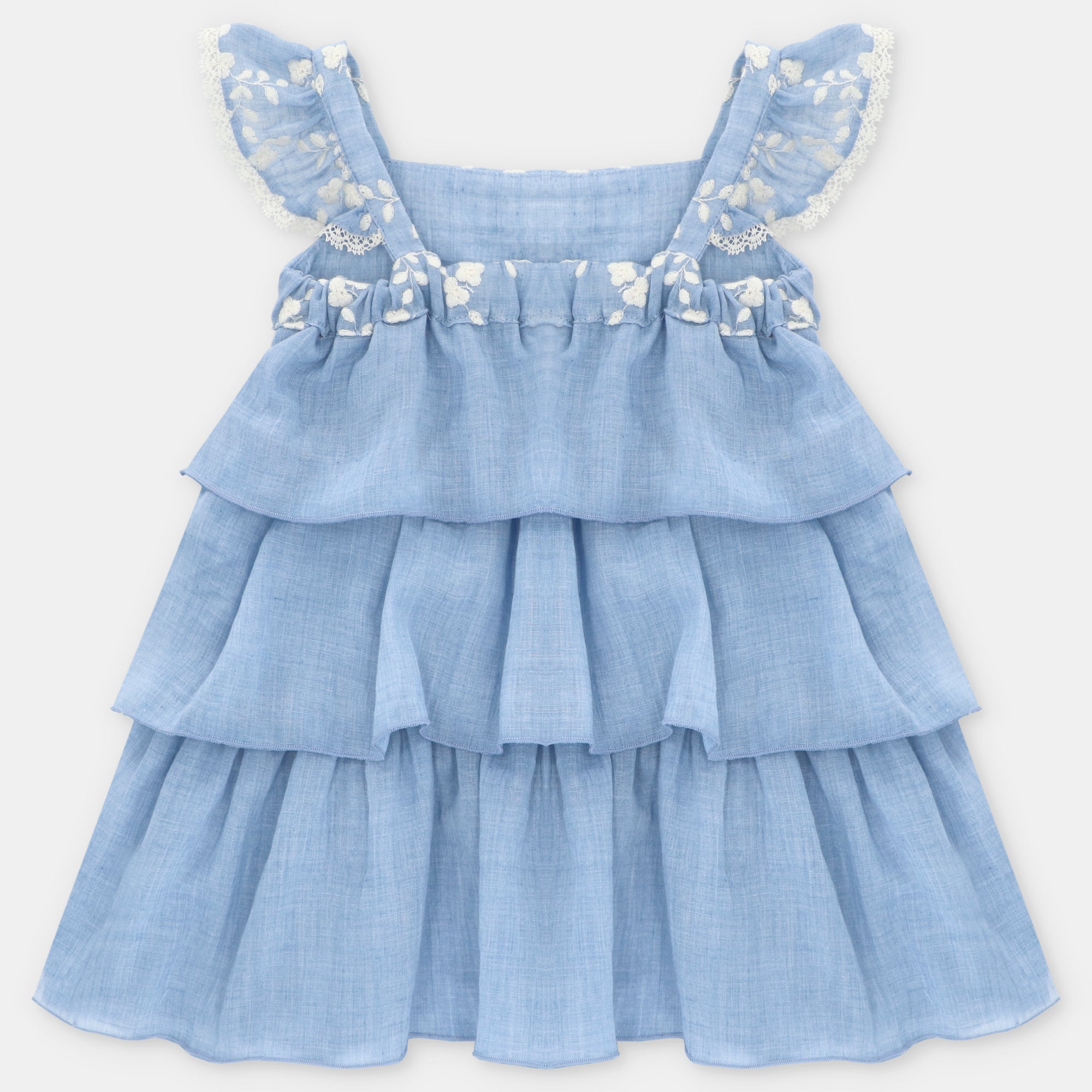 Vestido azul com bordado para menina da Martín Aranda "Surrey"