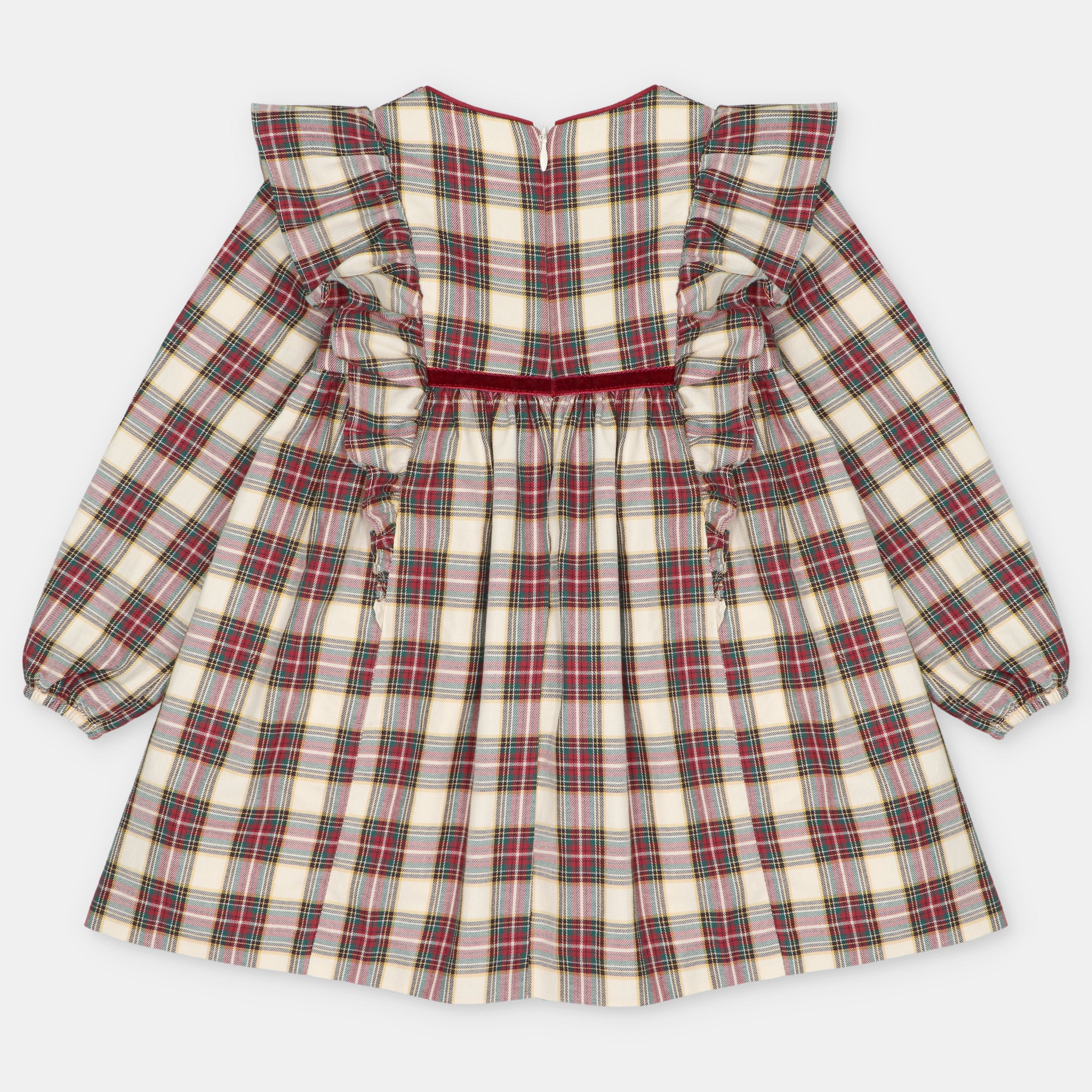 Vestido xadrez com folho da Martín Aranda "Tineo"