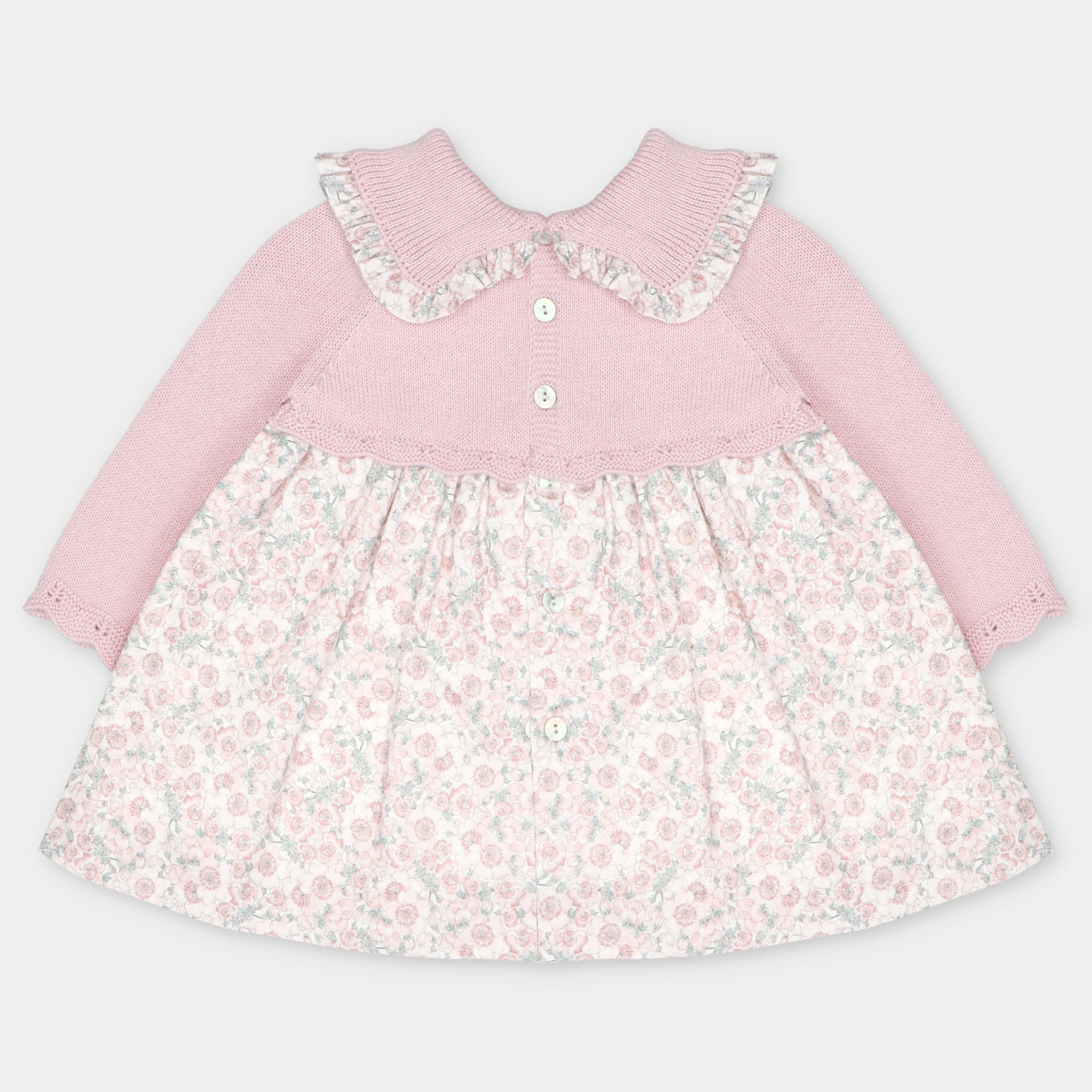 Vestido combinado rosa da Martín Aranda "Lena"